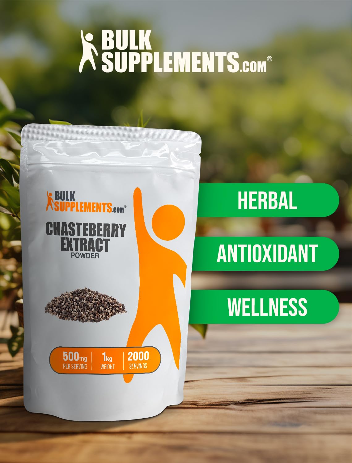 BulkSupplements Chasteberry Extract Powder, Pack of 5