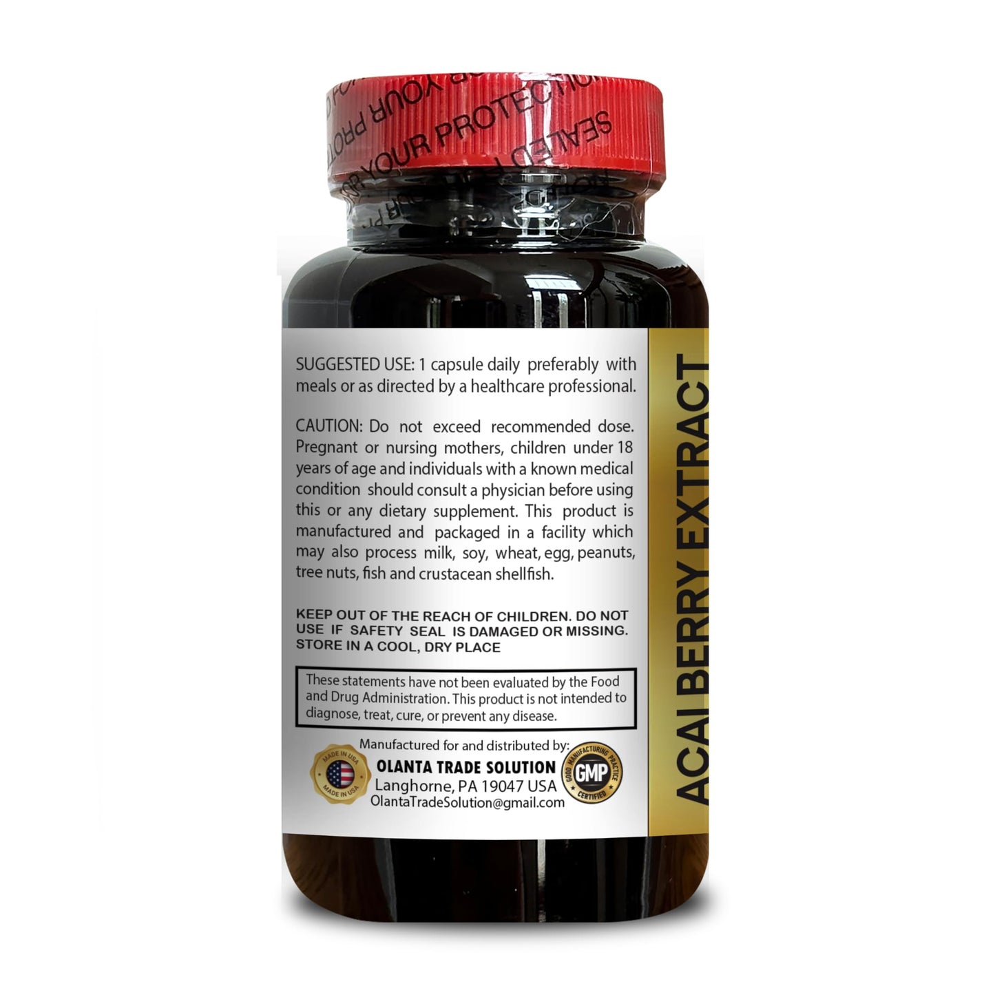 OLANTA TRADE SOLUTION Acai Berry Extract 60 Capsules