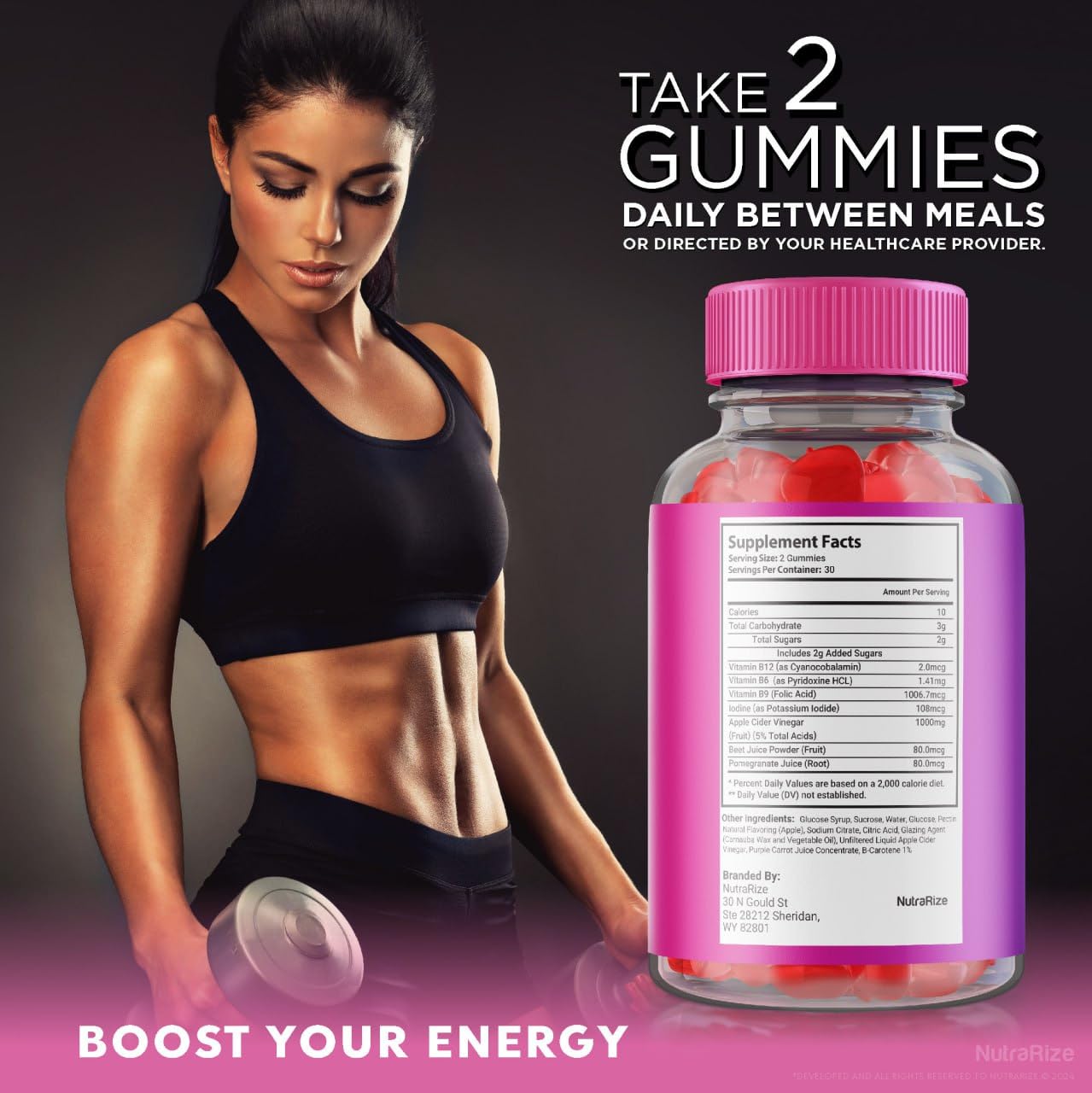 NutraRize Nutratrim Labs Keto ACV Gummies 60 Count