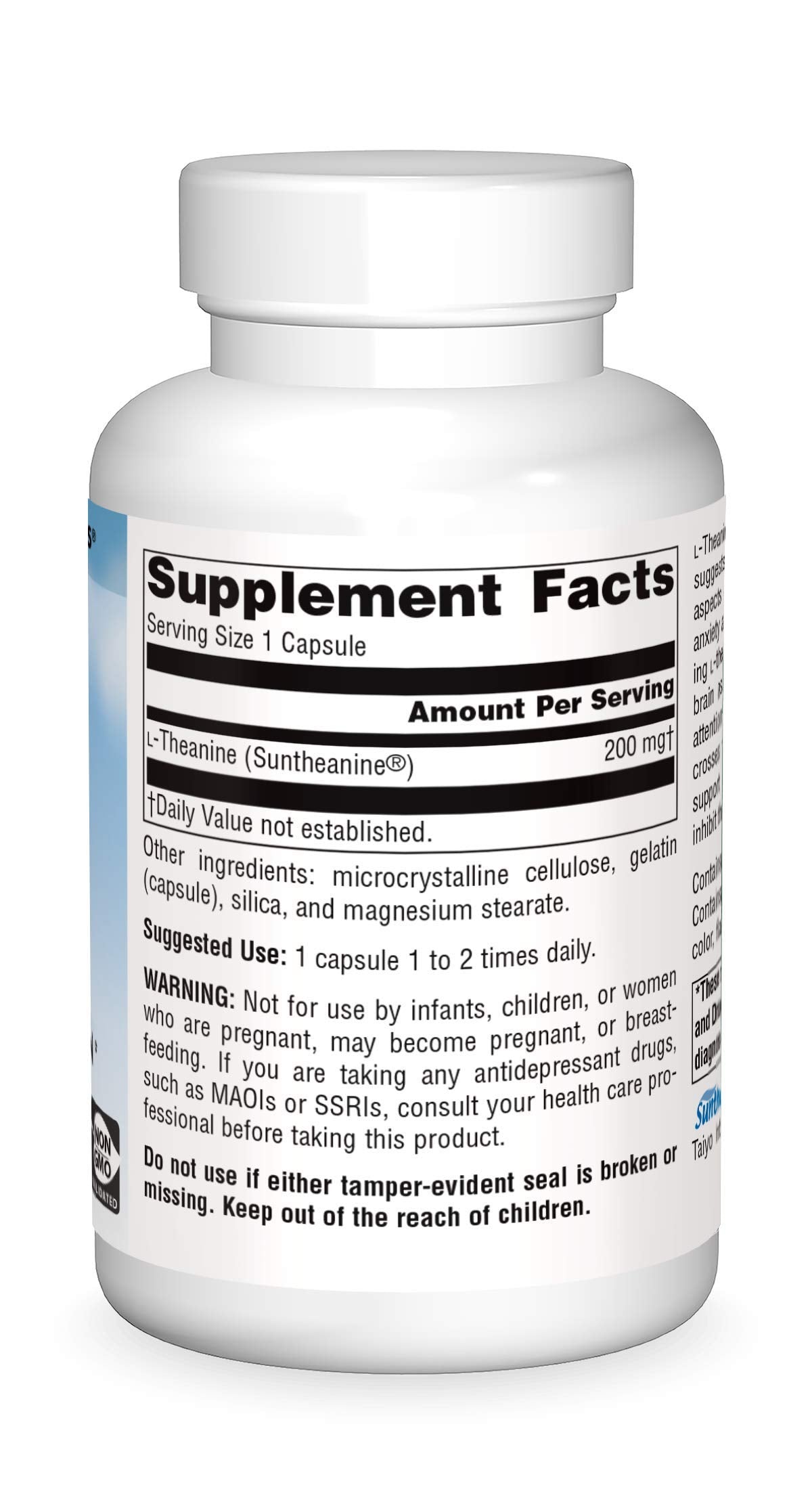 Source Naturals Serene Science L-Theanine Made with Suntheanine 200 mg, 120 Capsules