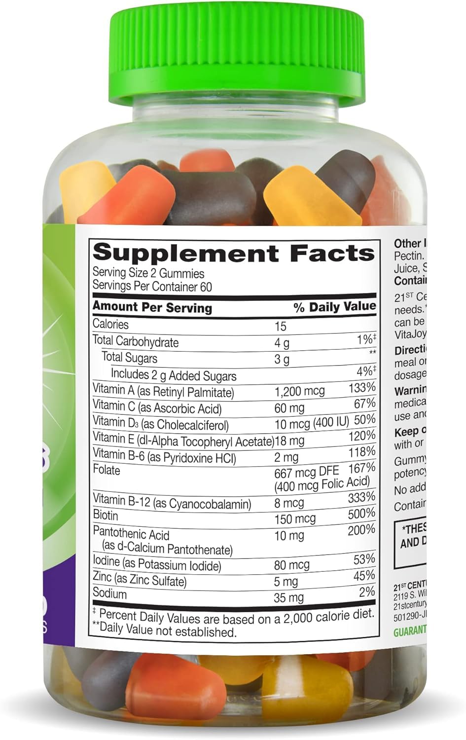 21st Century Vitajoy Vitamin Gummies, Cherry and Strawberry, 120 Count