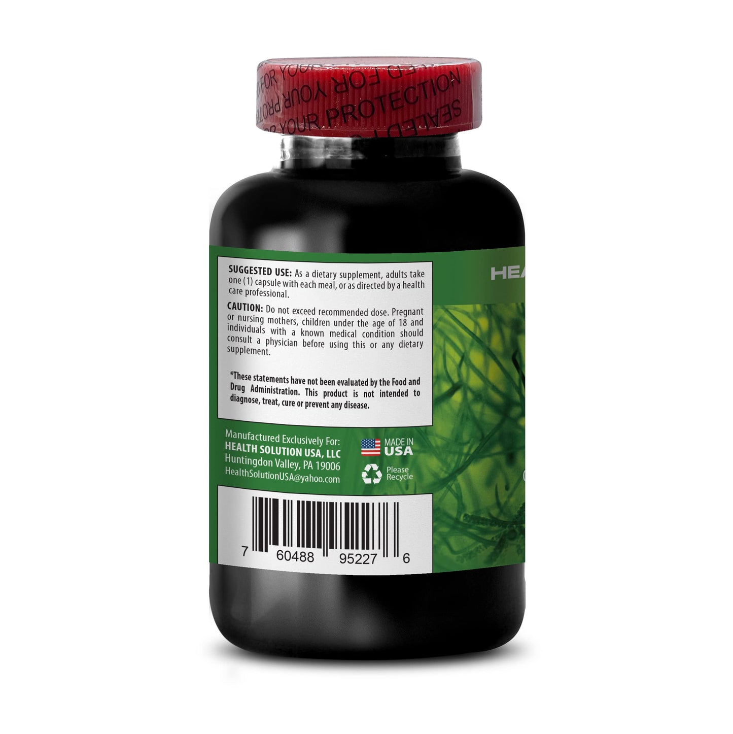 Health Solution Prime Blue Green Algae Spirulina Capsules 60 Count