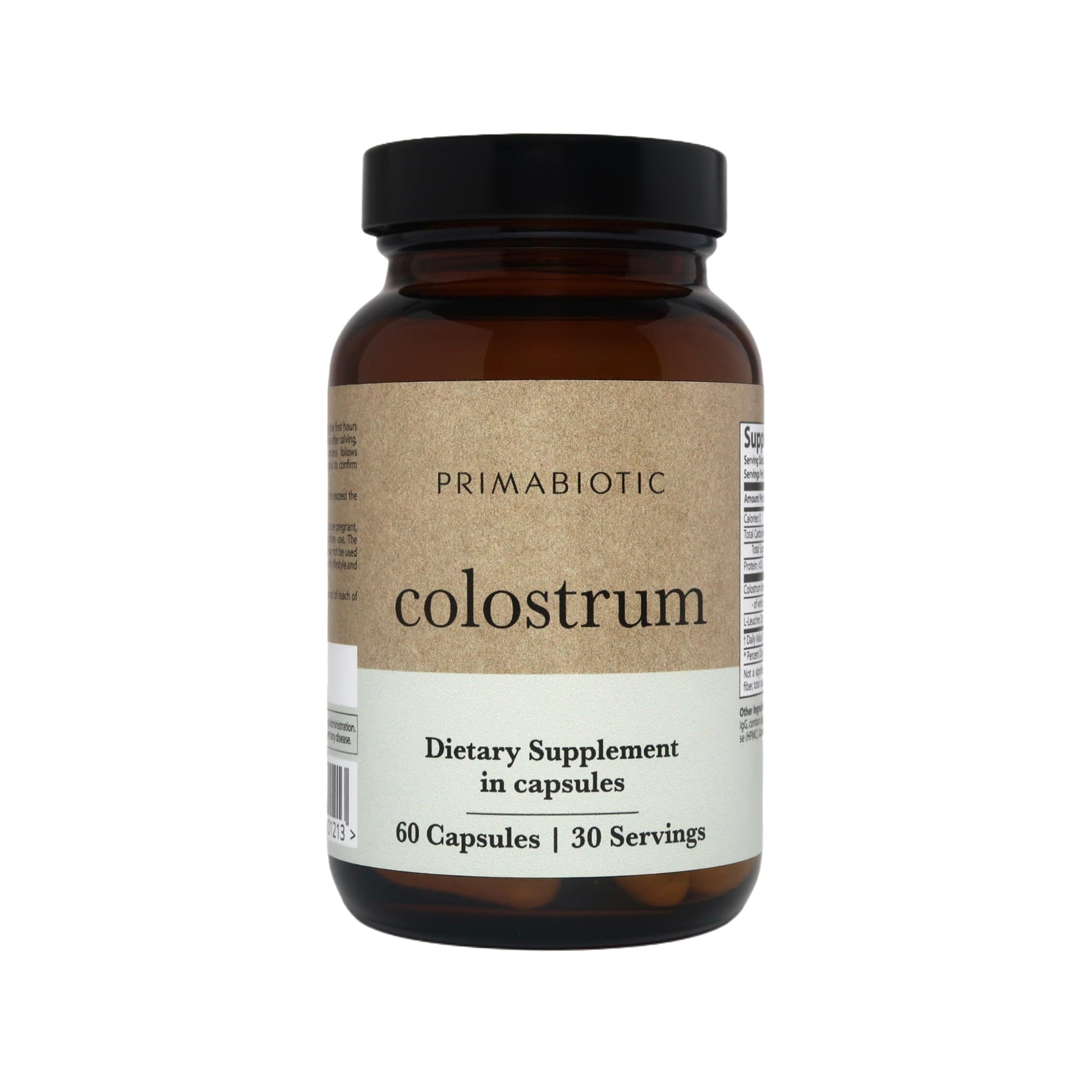 PRIMABIOTIC Bovine Colostrum Supplement Capsules, 60 Count