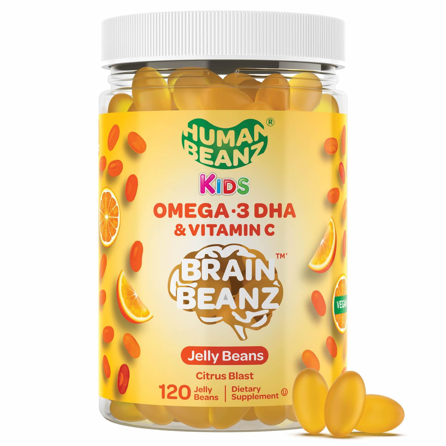 Human Beanz Kids Vegan Omega-3 Gummies, 120 Count