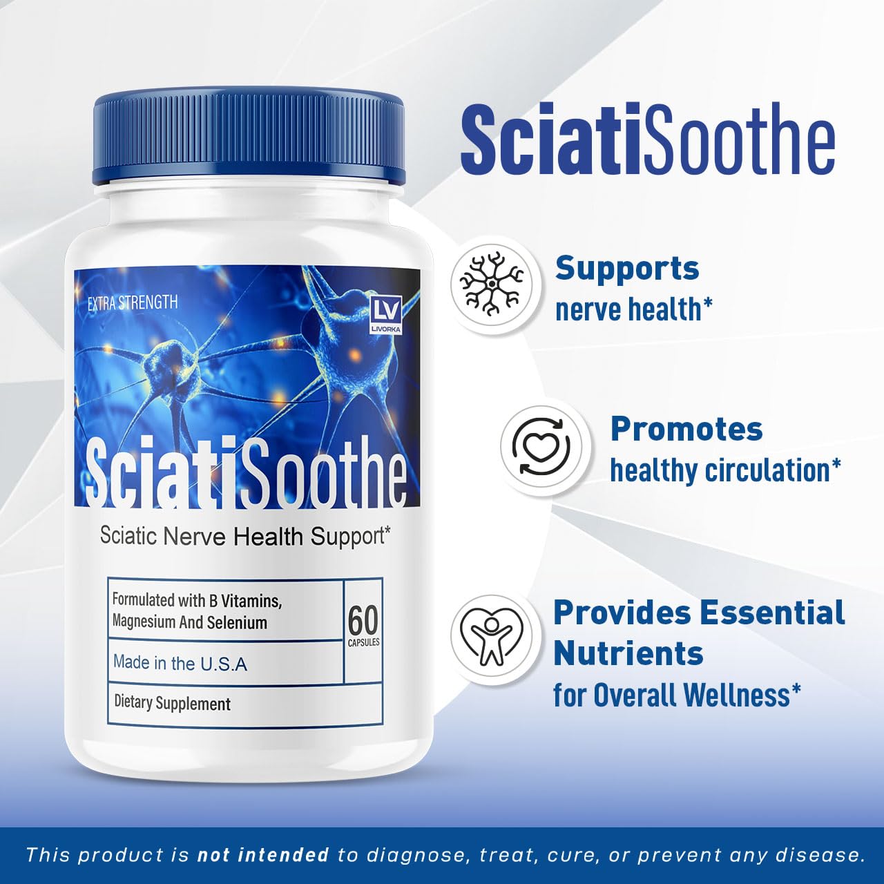 LIVORKA Sciatisoothe Capsules, 300 Capsules