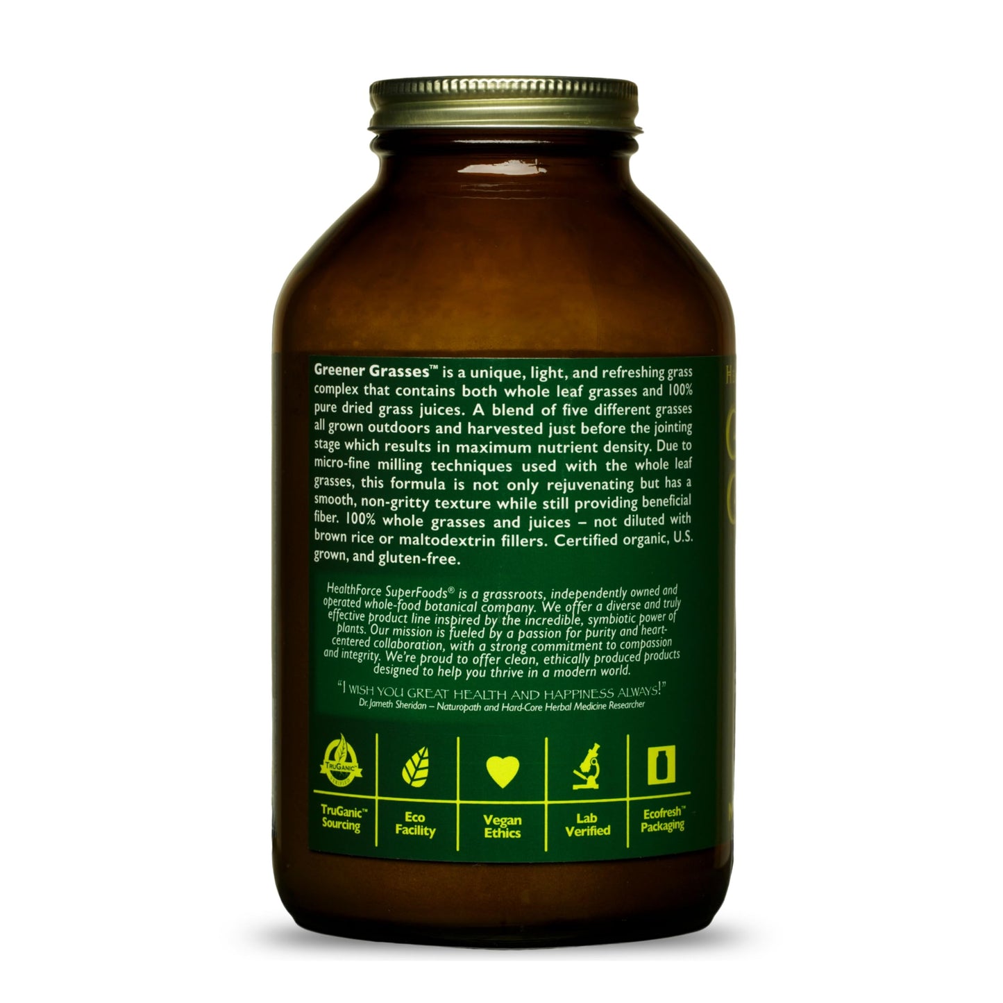 HealthForce SuperFoods Greener Grasses Alkalizer Powder 10 oz
