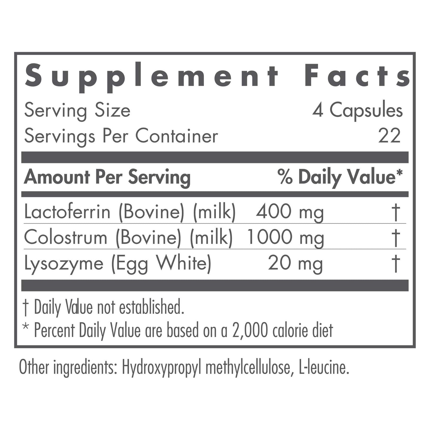 Allergy Research Group NutriCology Laktoferrin with Colostrum 90 Capsules