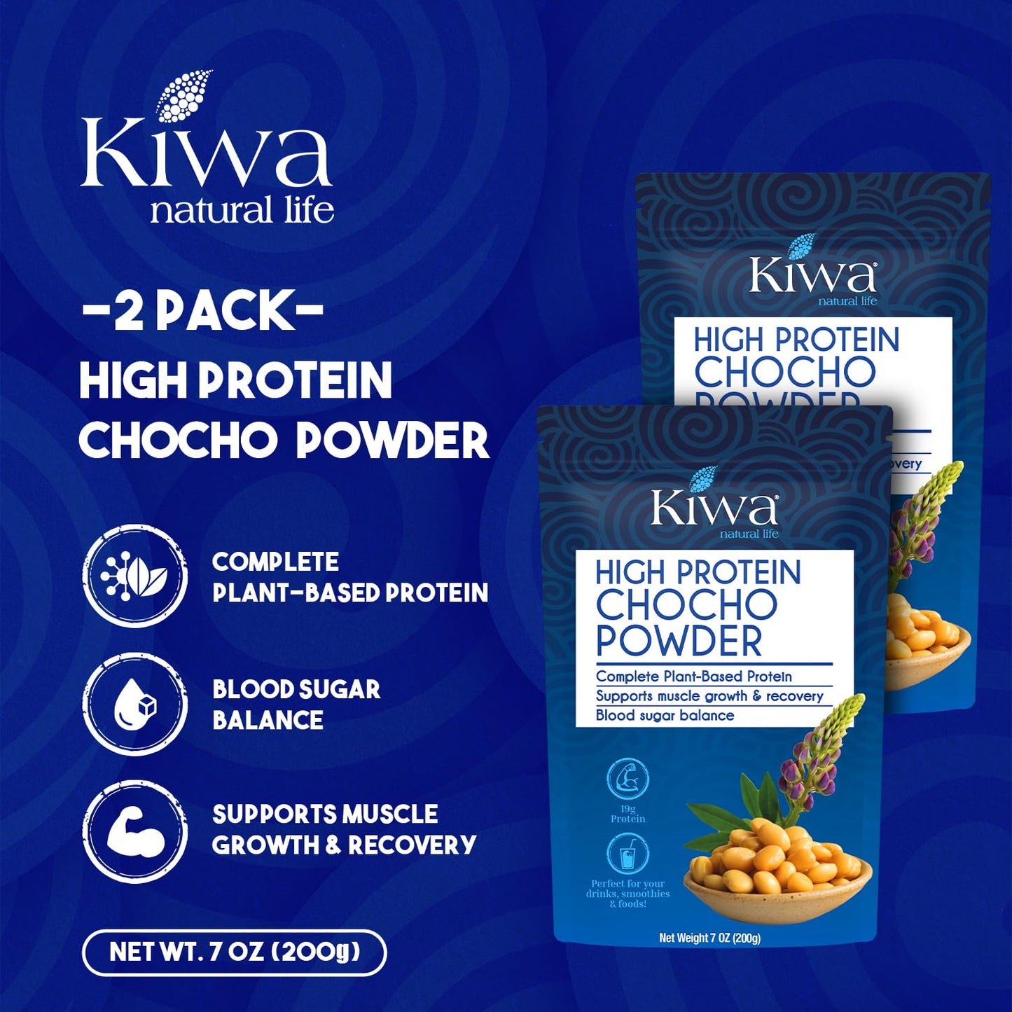Kiwa Chocho Powder 14 oz - Complete Plant-Based Protein from Andean Lupin