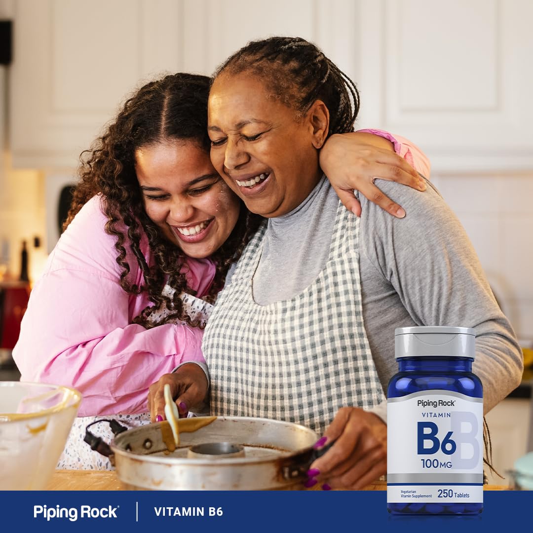 Piping Rock Vitamin B6 100mg Tablets, 250 Count