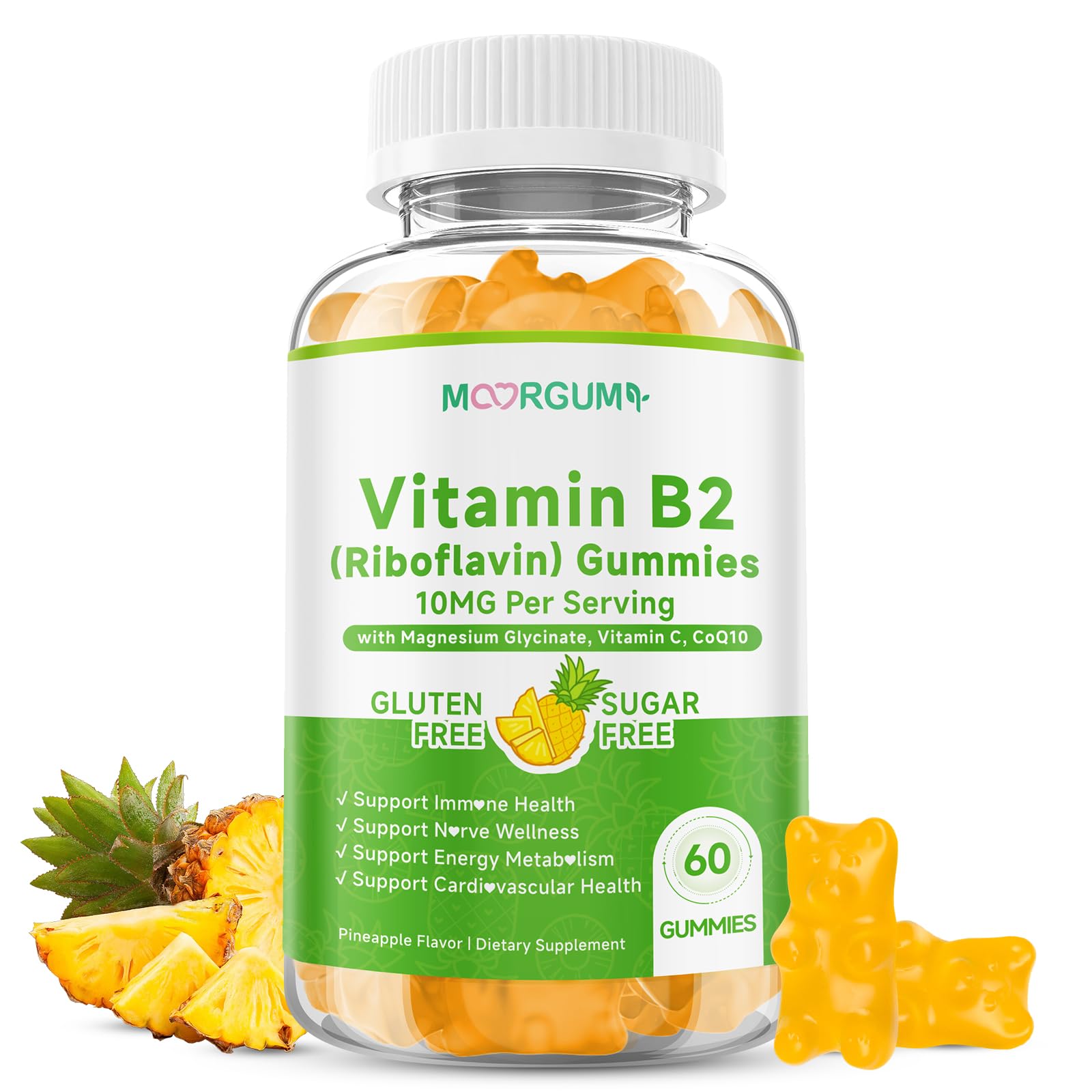 MOORGUMY Vitamin B2 Gummies 60 Count
