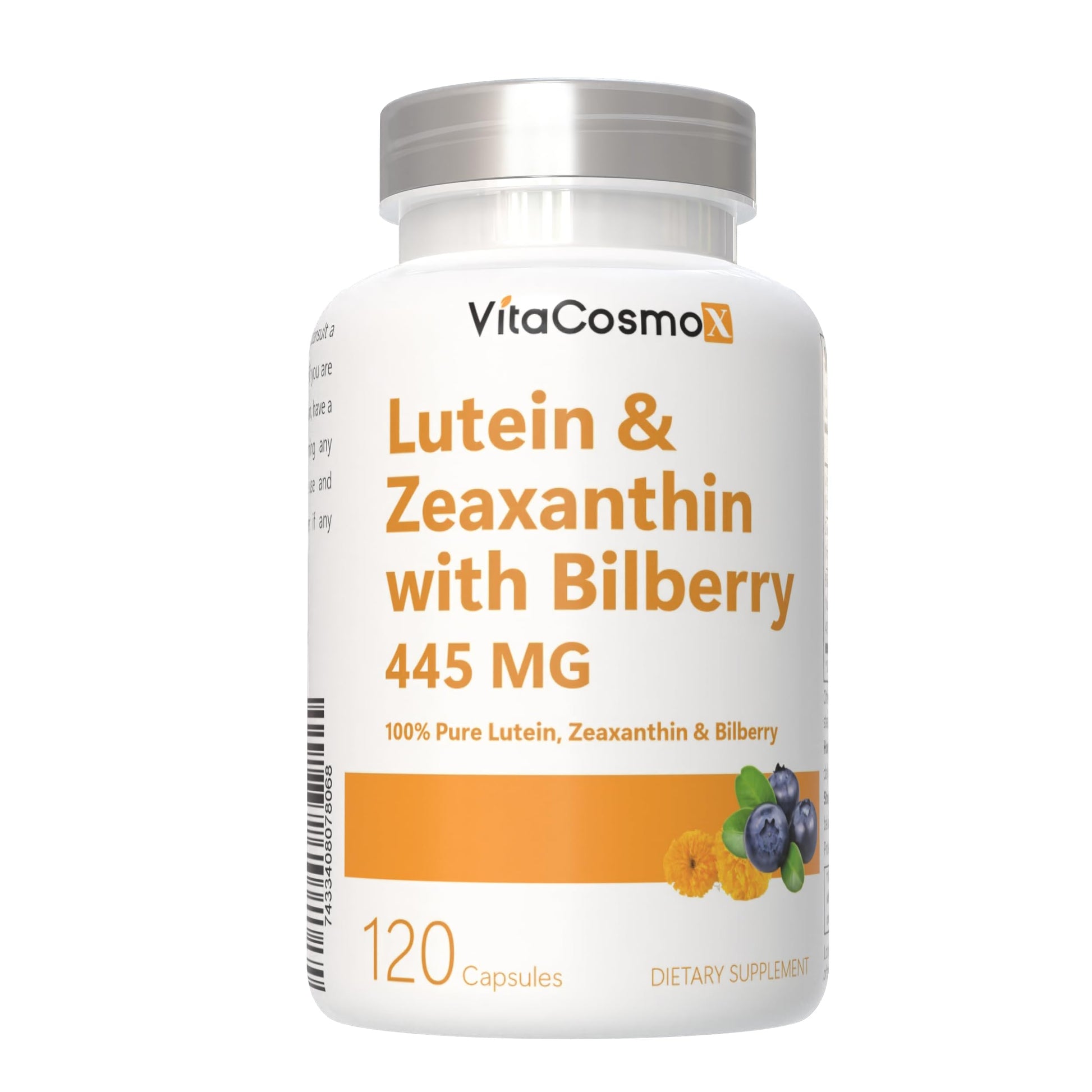 VitaCosmoX Lutein with Zeaxanthin Capsules 120 Count