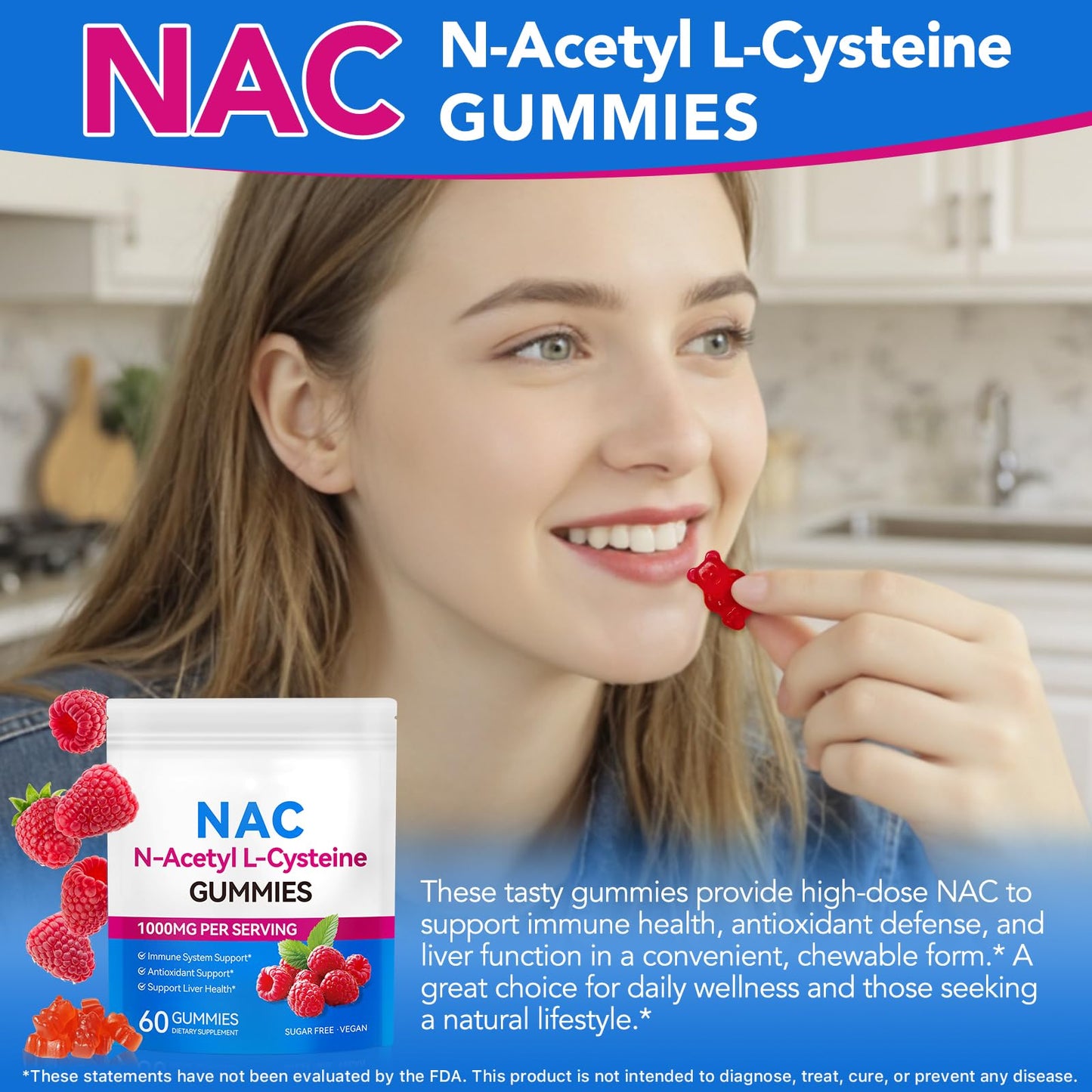 Ruduwu N-Acetyl Cysteine Gummies 60 Count