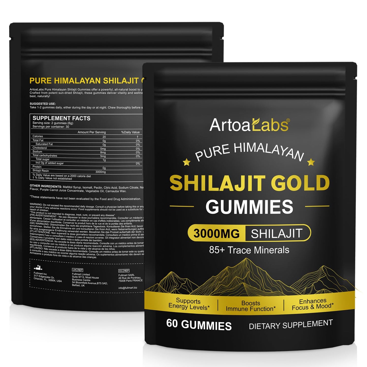 O.SECERT Shilajit Gummies 60 Gummies