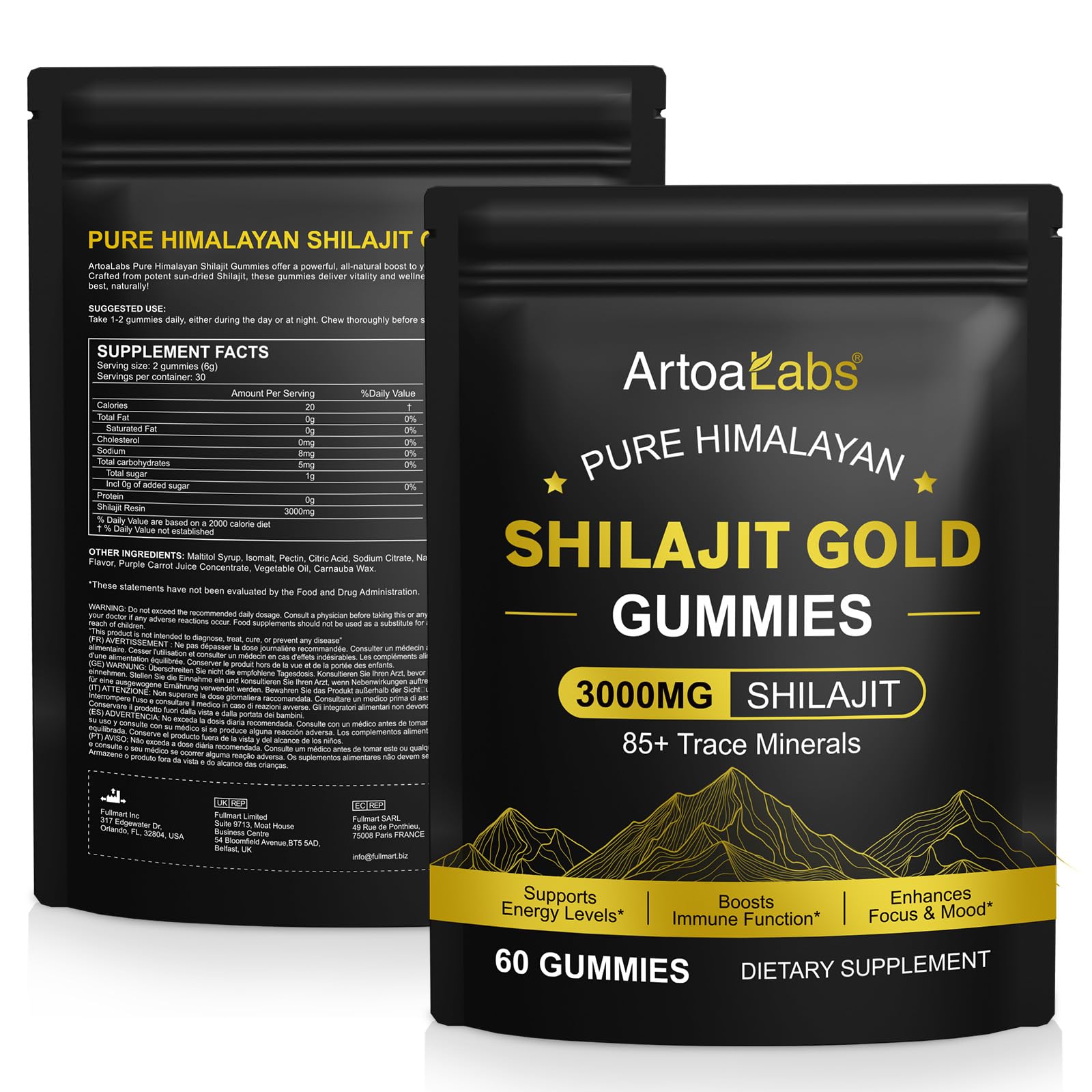 O.SECERT Shilajit Gummies 60 Gummies
