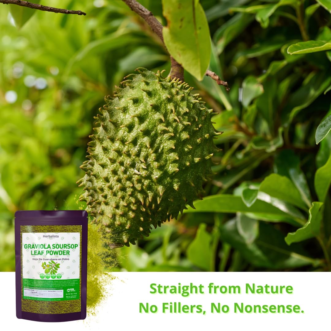 HERBALISTA Pure Soursop Leaf Powder, 5 oz