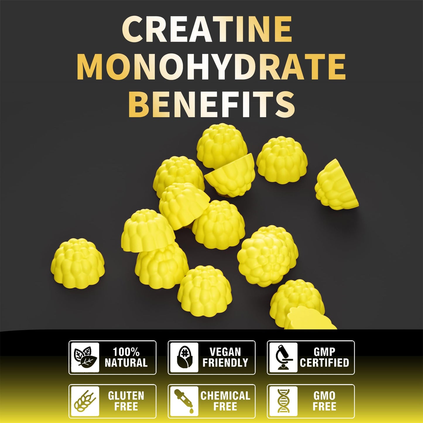 Nutravita Creatine Monohydrate Gummies, 120 Count
