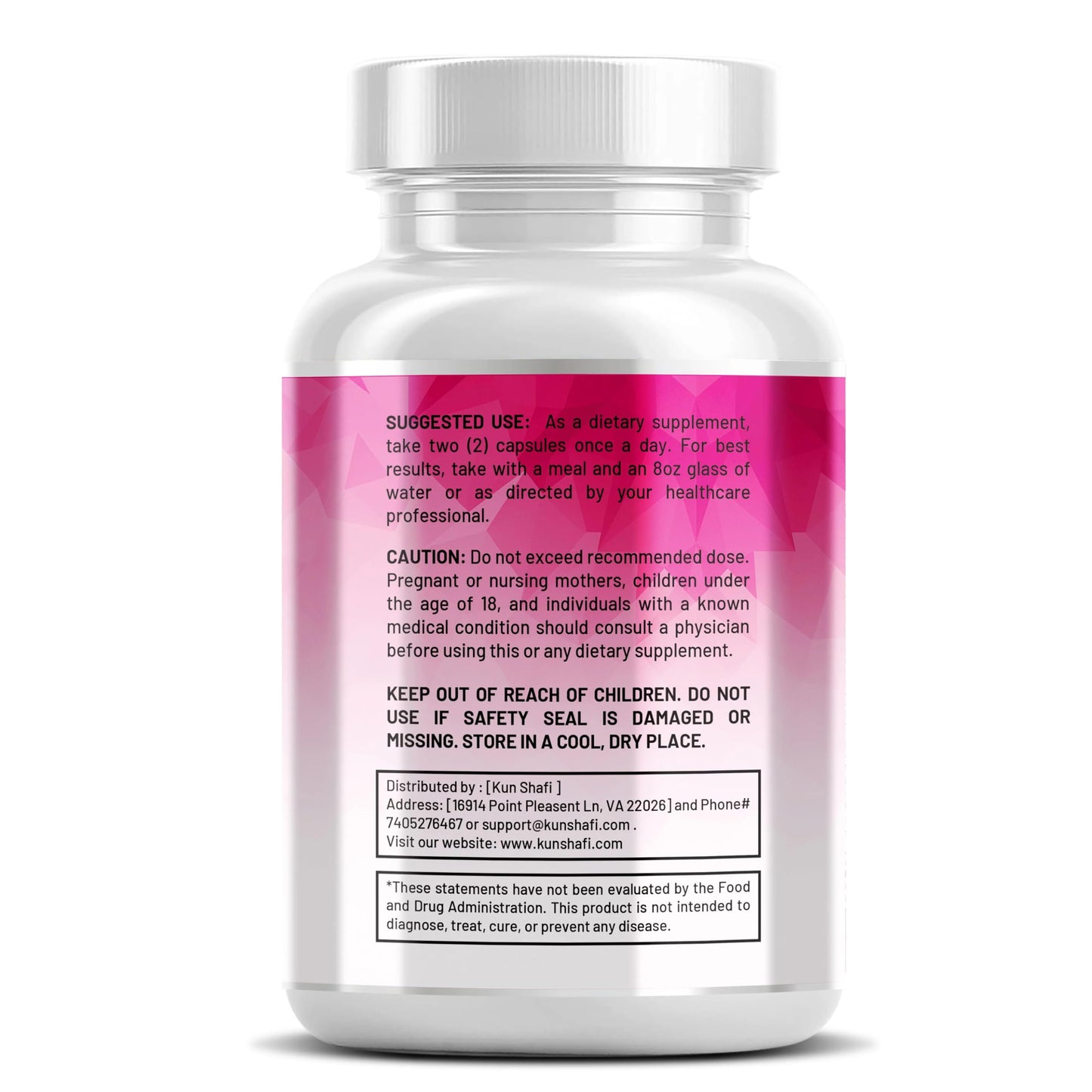 Kun Shafi Vaginal Probiotic for Women – Cranberry, D-Mannose, Inulin, Vitamin C, Prebiotic & Enzyme Complex – Feminine Health, UTI Cleanse & pH Balance Support, 60 Capsules