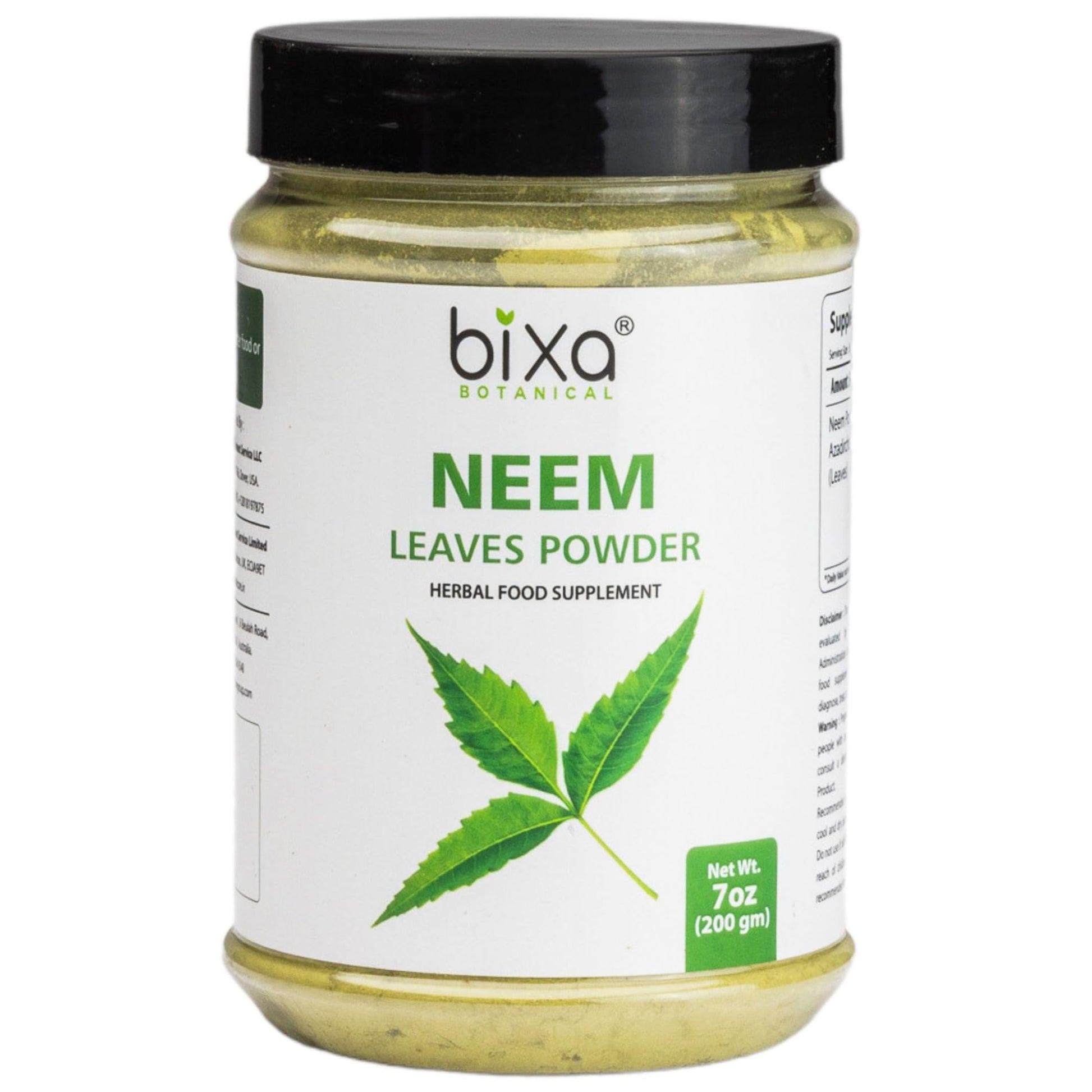 bixa BOTANICAL Neem Leaf Powder (Azadirachta Indica) 7 oz