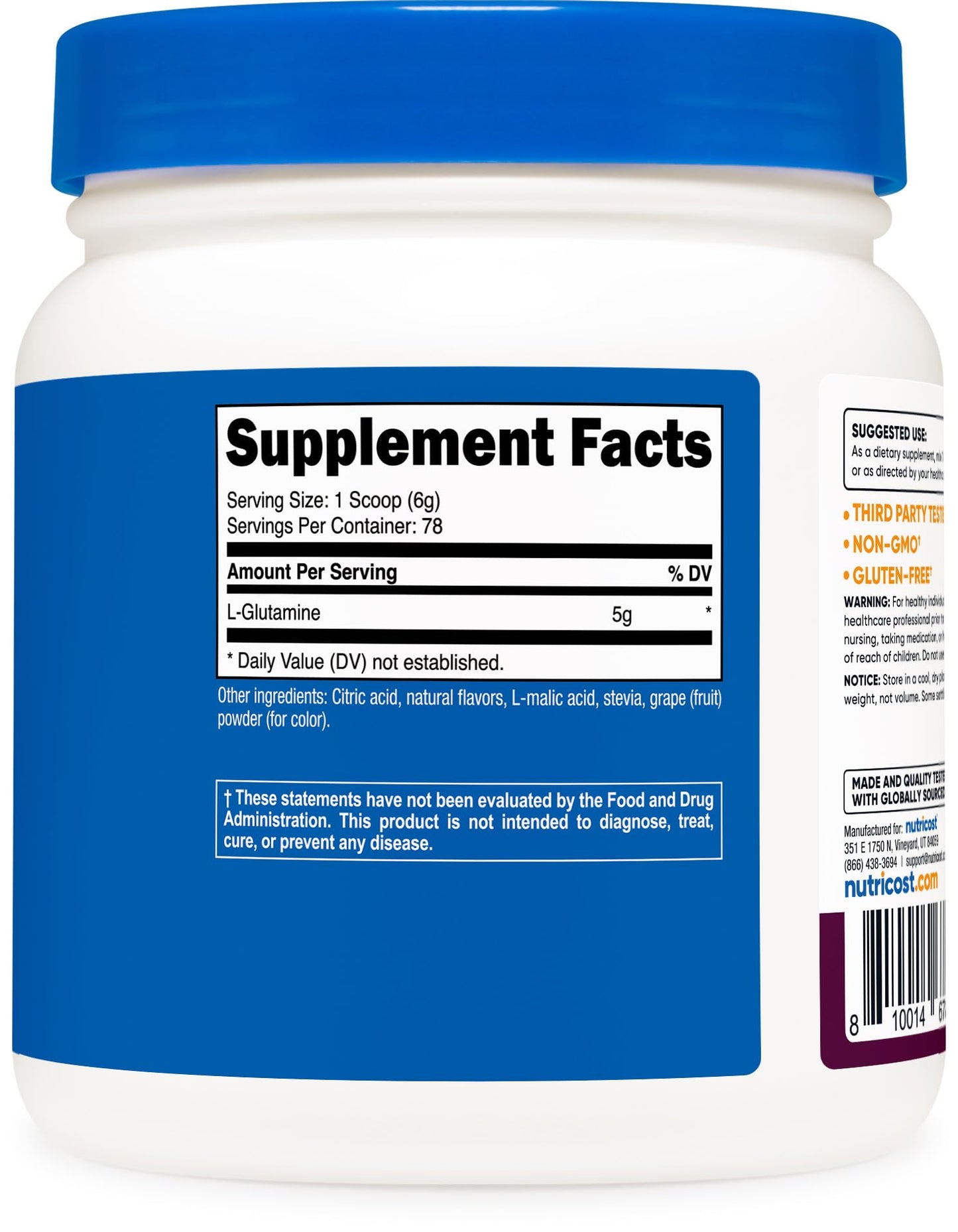 Nutricost L-Glutamine Powder 17.9
