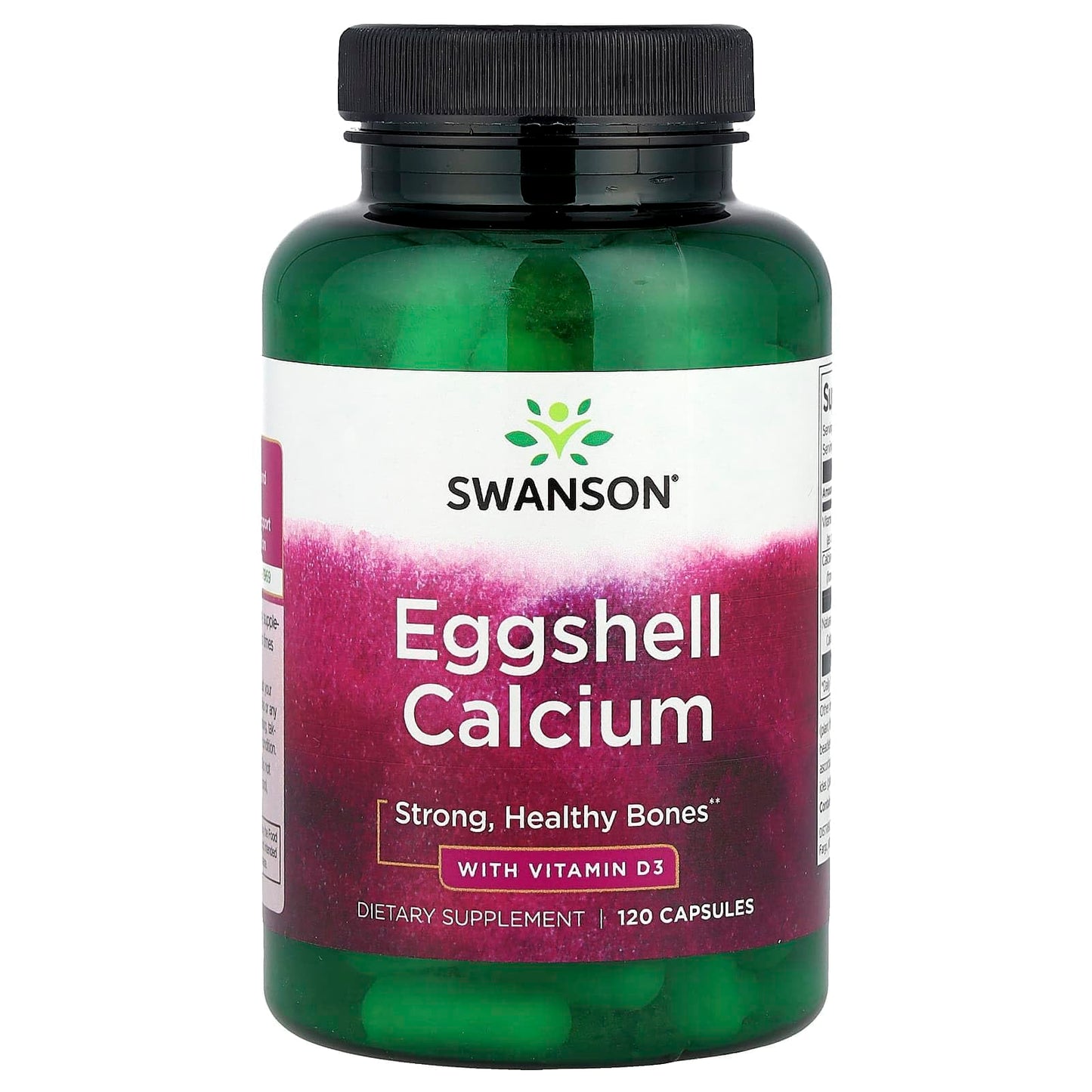 Swanson Eggshell Calcium with Vitamin D3 Capsules 120 Count