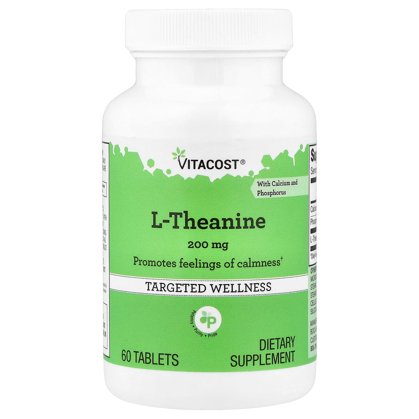 Vitacost Brand L-Theanine 200 mg Tablet 60 Tablets