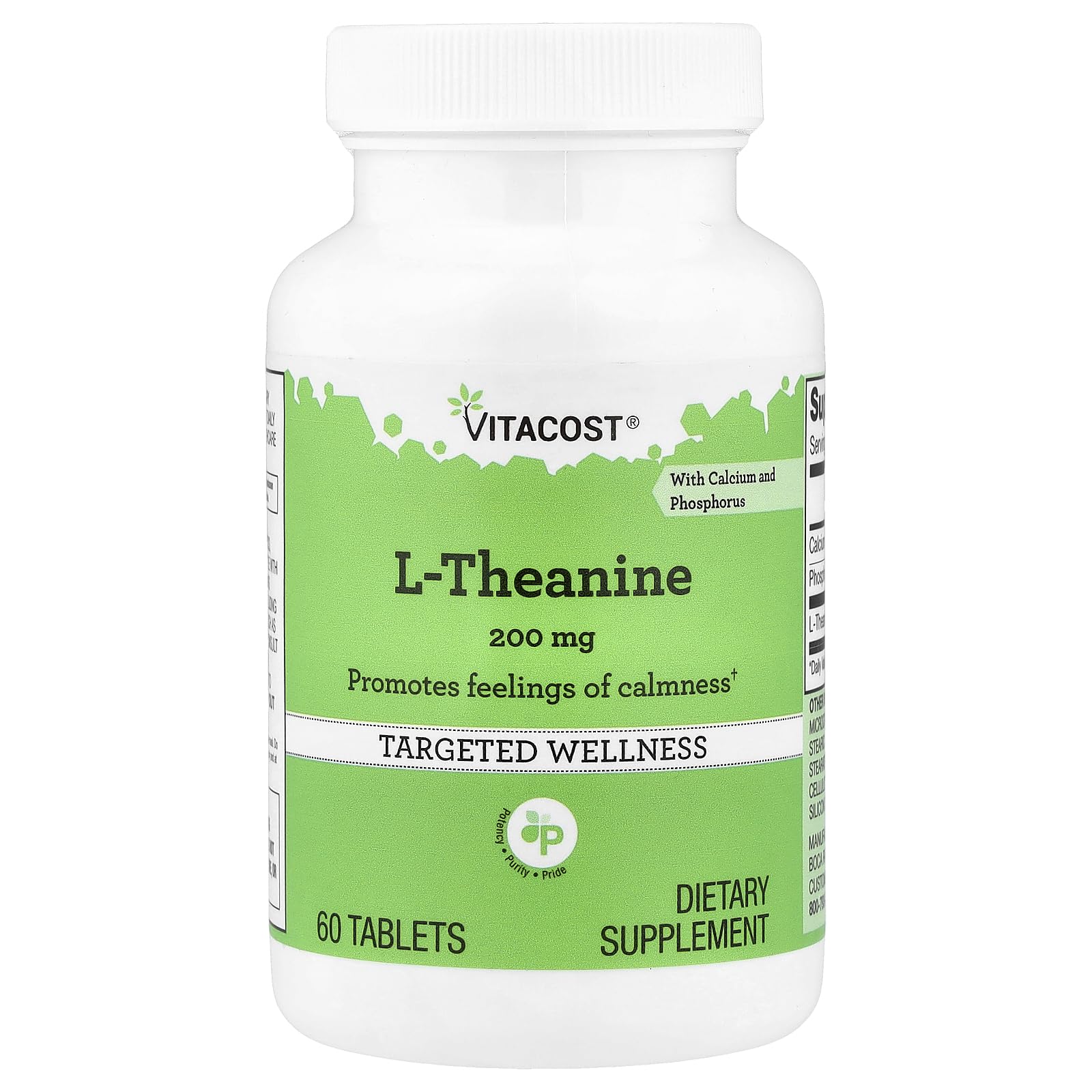 Vitacost Brand L-Theanine 200 mg Tablet 60 Tablets