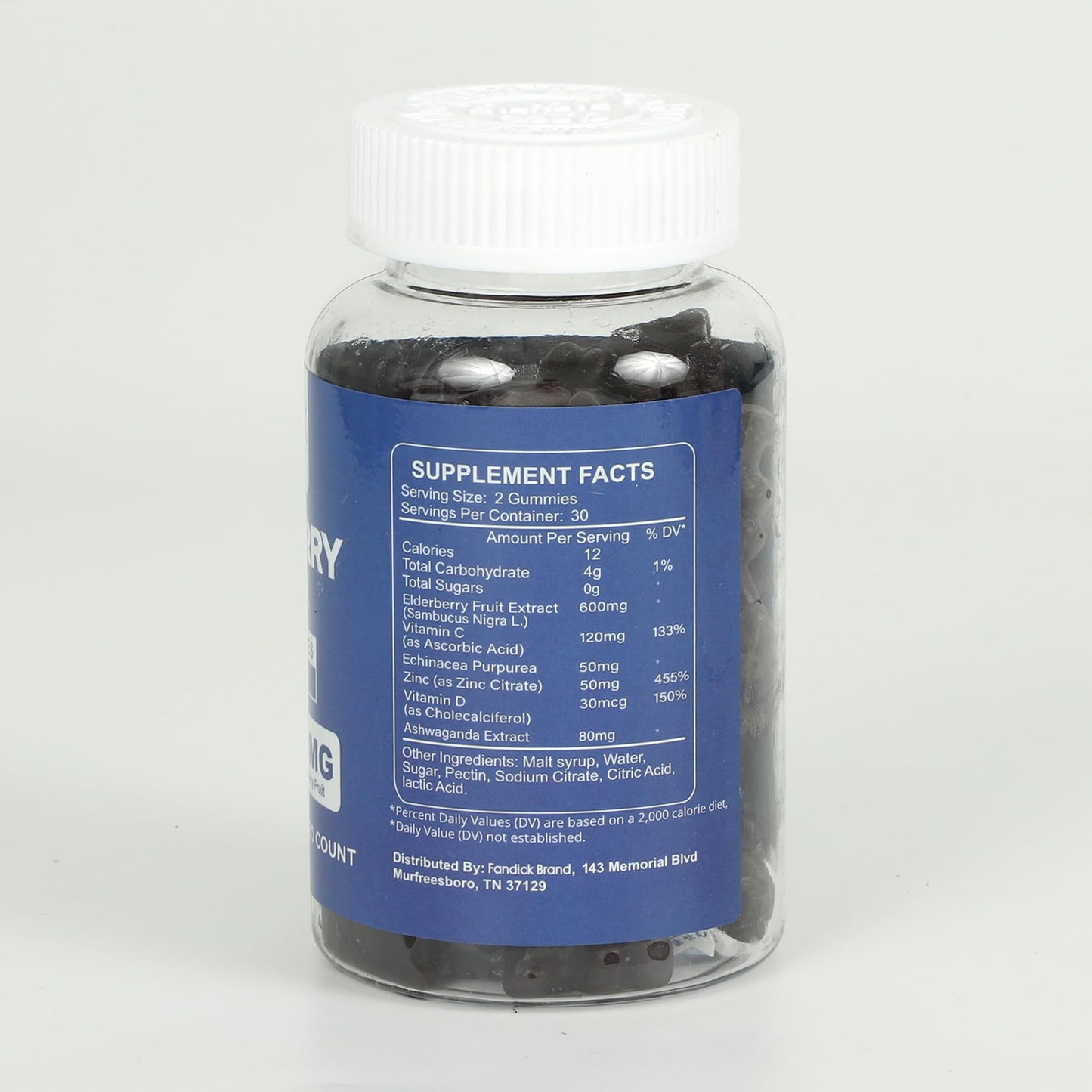 FANDICK Elderberry Fruit Extract Gummy, 60 Count