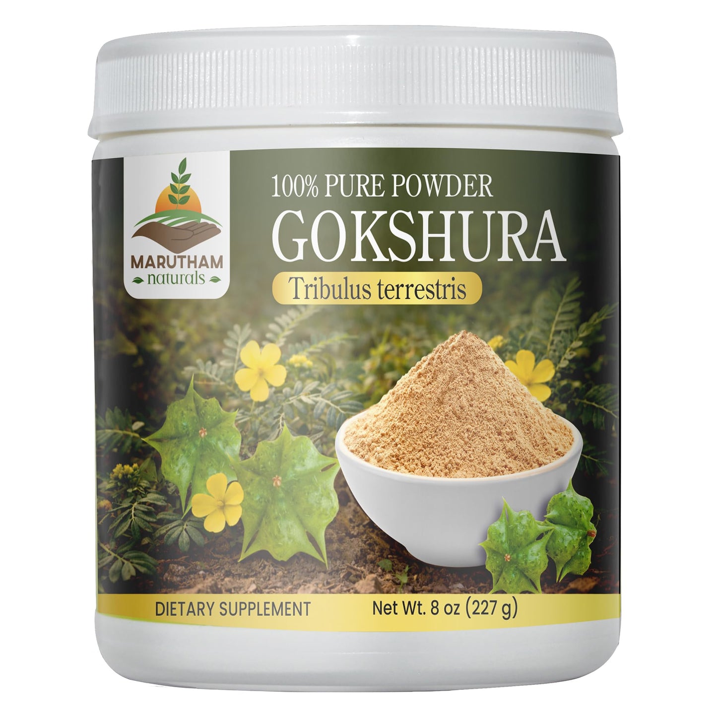 MARUTHAM naturals Gokshura (Tribulus terrestris) Fruit Powder, 8 oz
