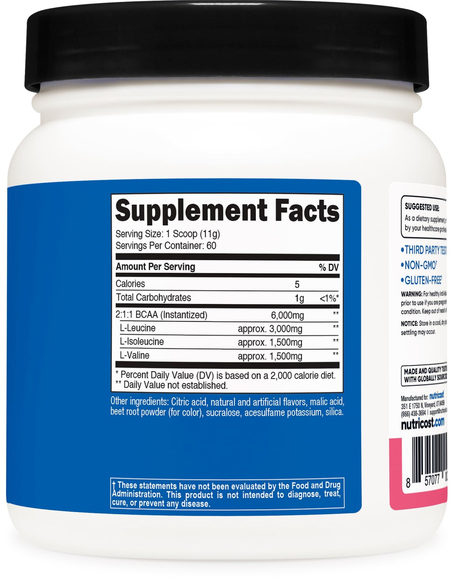 Nutricost BCAA Powder 23.3 oz