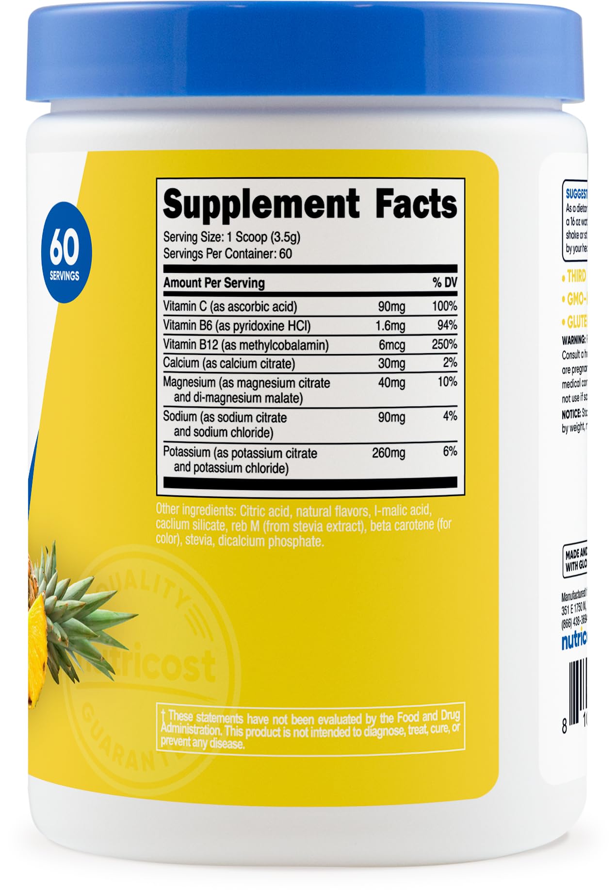 Nutricost Electrolytes Complex Powder 7.1 Ounce