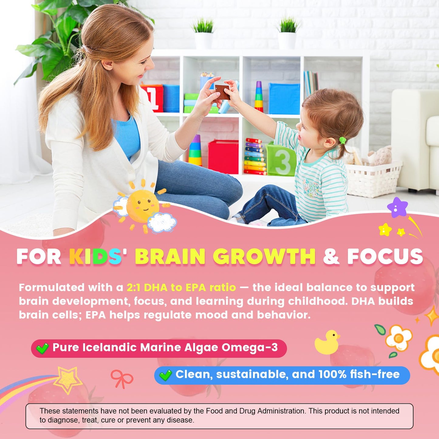 GORNVB Kids Methylated Multivitamin Gummies with Omega-3, 60 Count