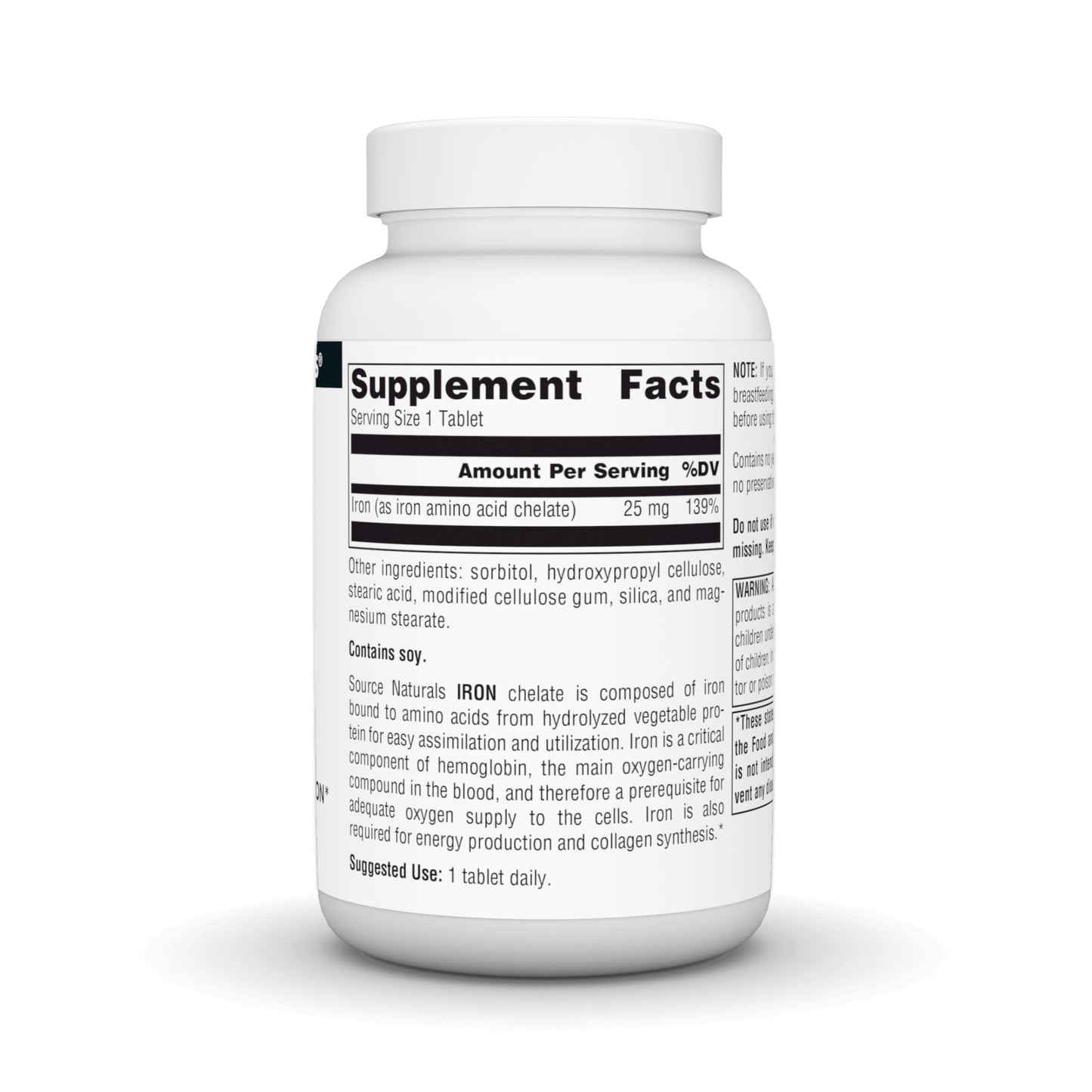 Source Naturals Iron, Amino Acid Chelate Tablet 250 Tablets