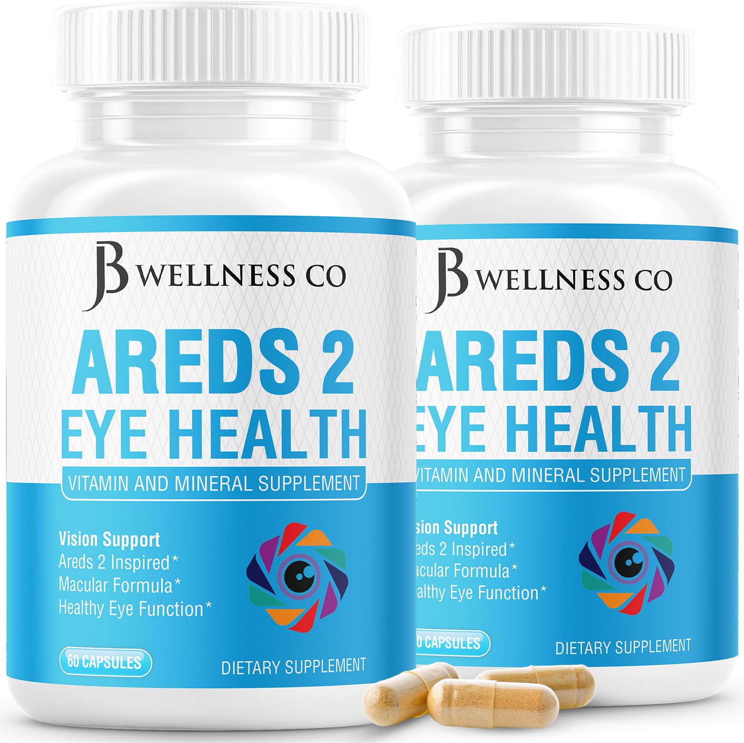 JB Wellness Co AREDS 2 Eye Vitamin & Mineral Supplement 120 Capsules