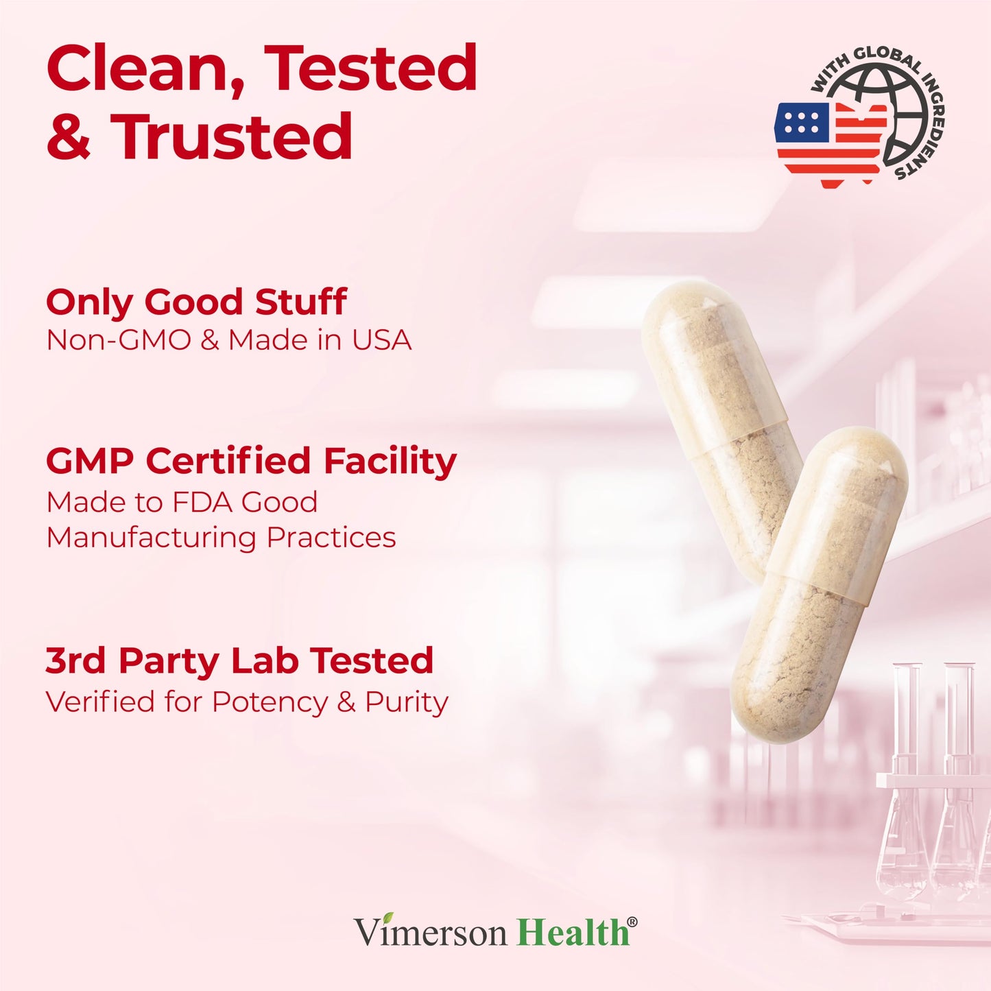 Vimerson Health Panax Ginseng 1000mg Capsule, 60 Count