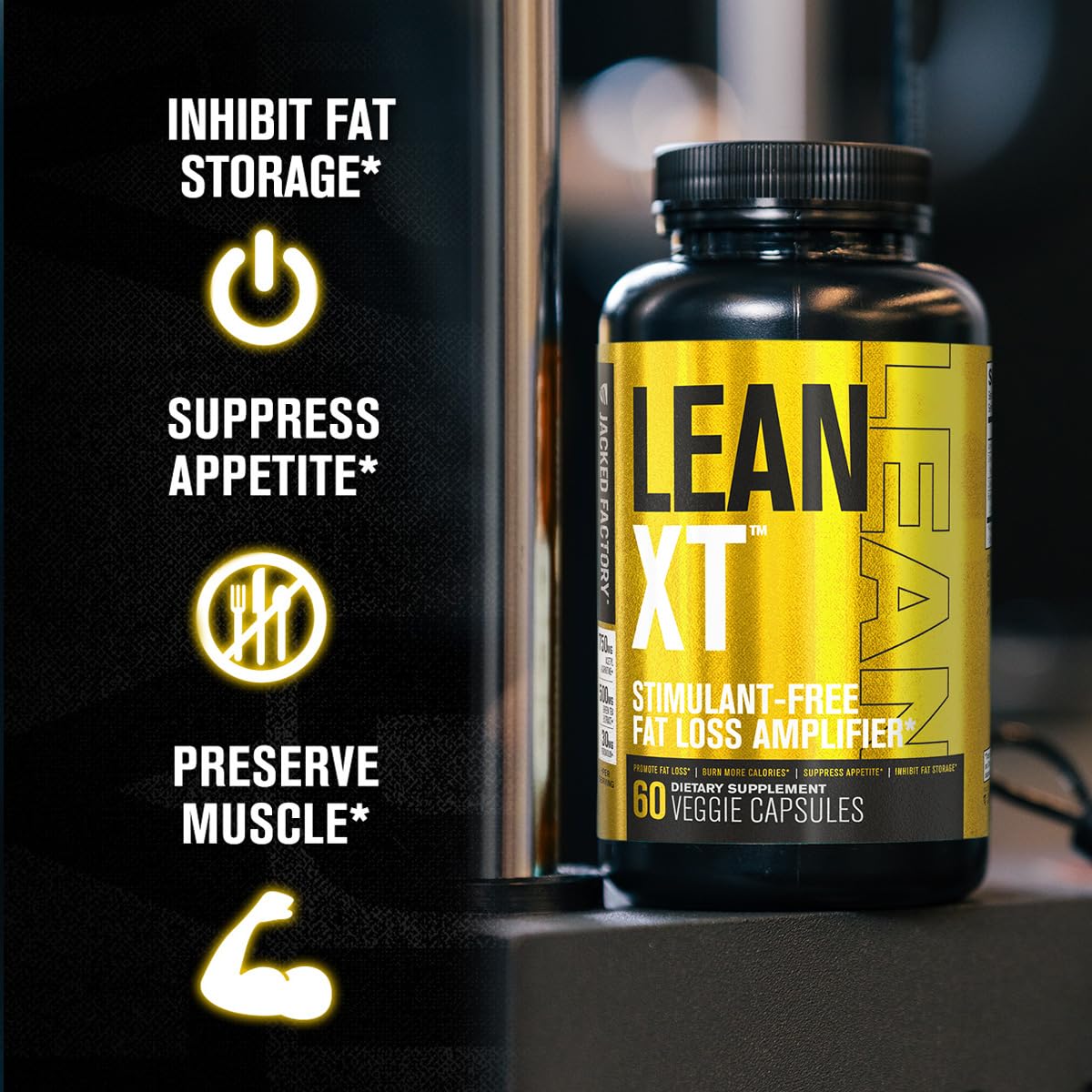 Jacked Factory Lean-XT Caffeine Free Fat Burner Capsules, 60 Capsules
