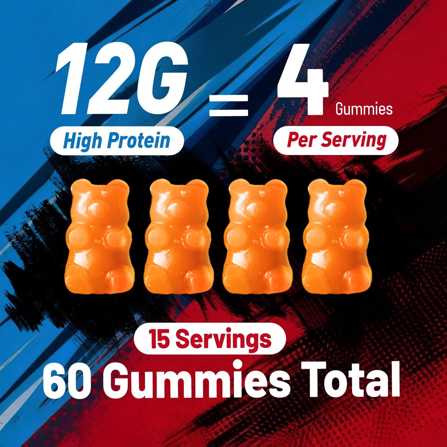 HOLLEGEND Whey Protein Gummies 7.2 Ounce