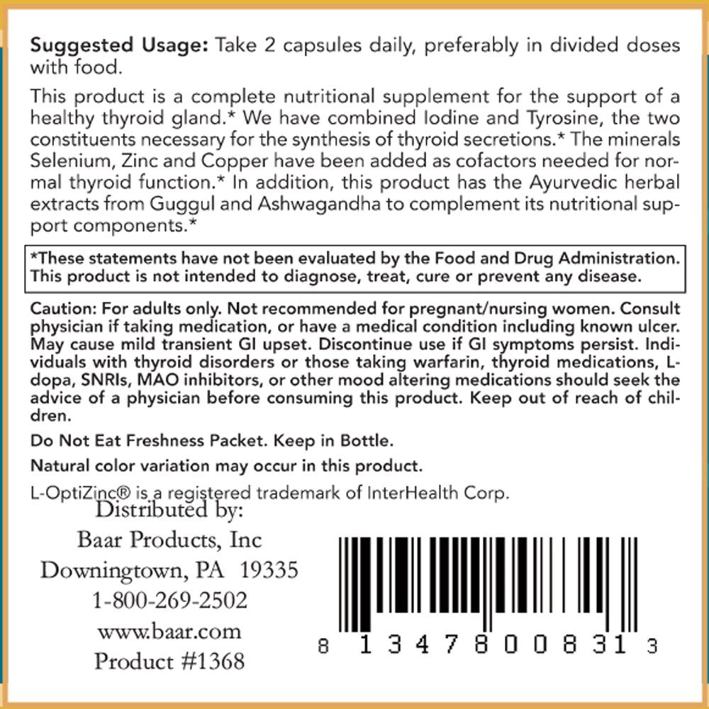 Baar Thyroid Energy Capsules 90