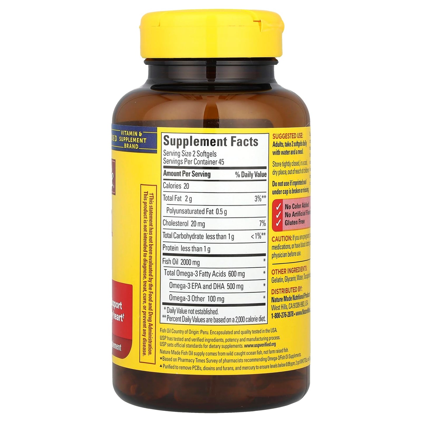 Nature Made Fish Oil 1000 mg Softgel, 90 Softgels