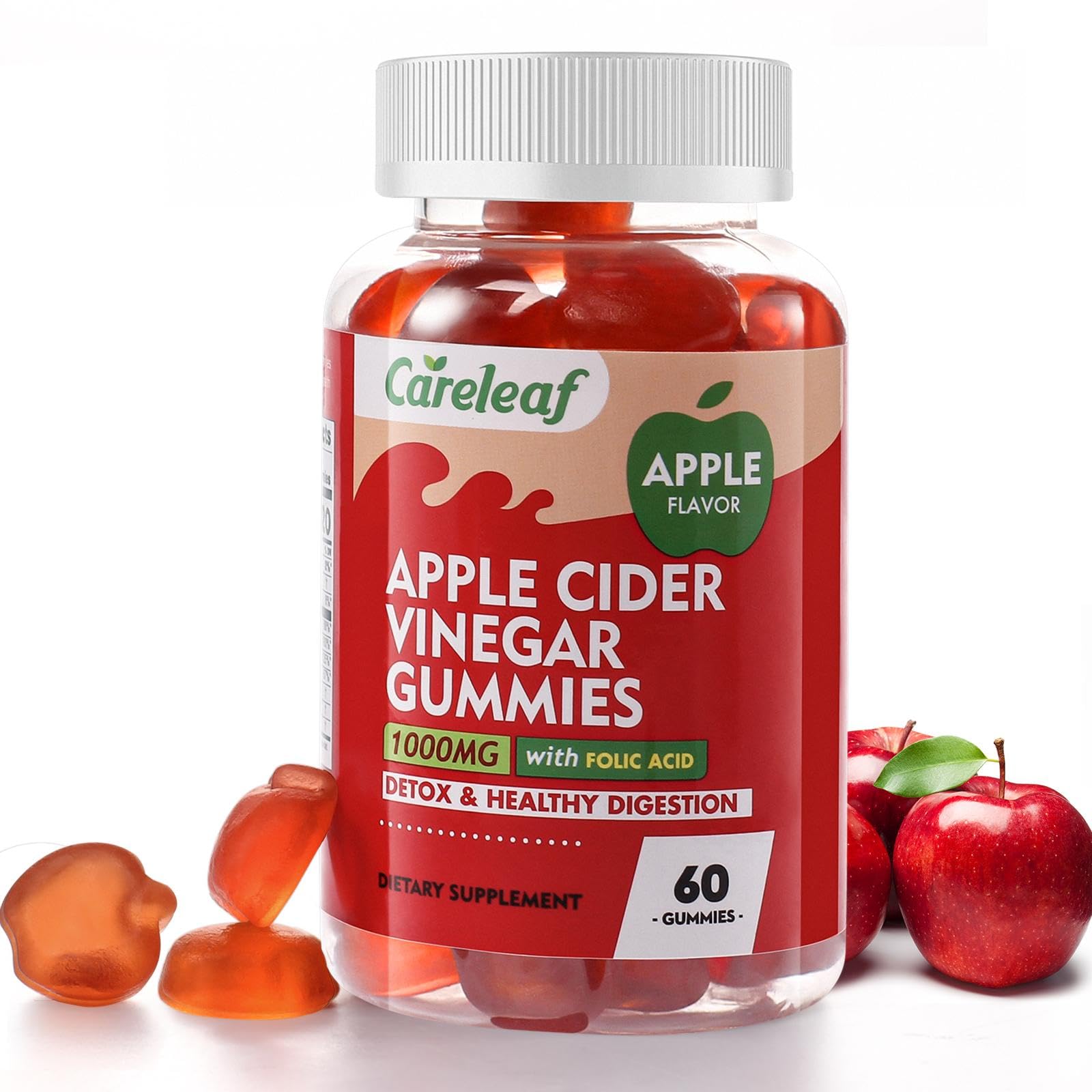 careleaf Apple Cider Vinegar Gummies 60 Count