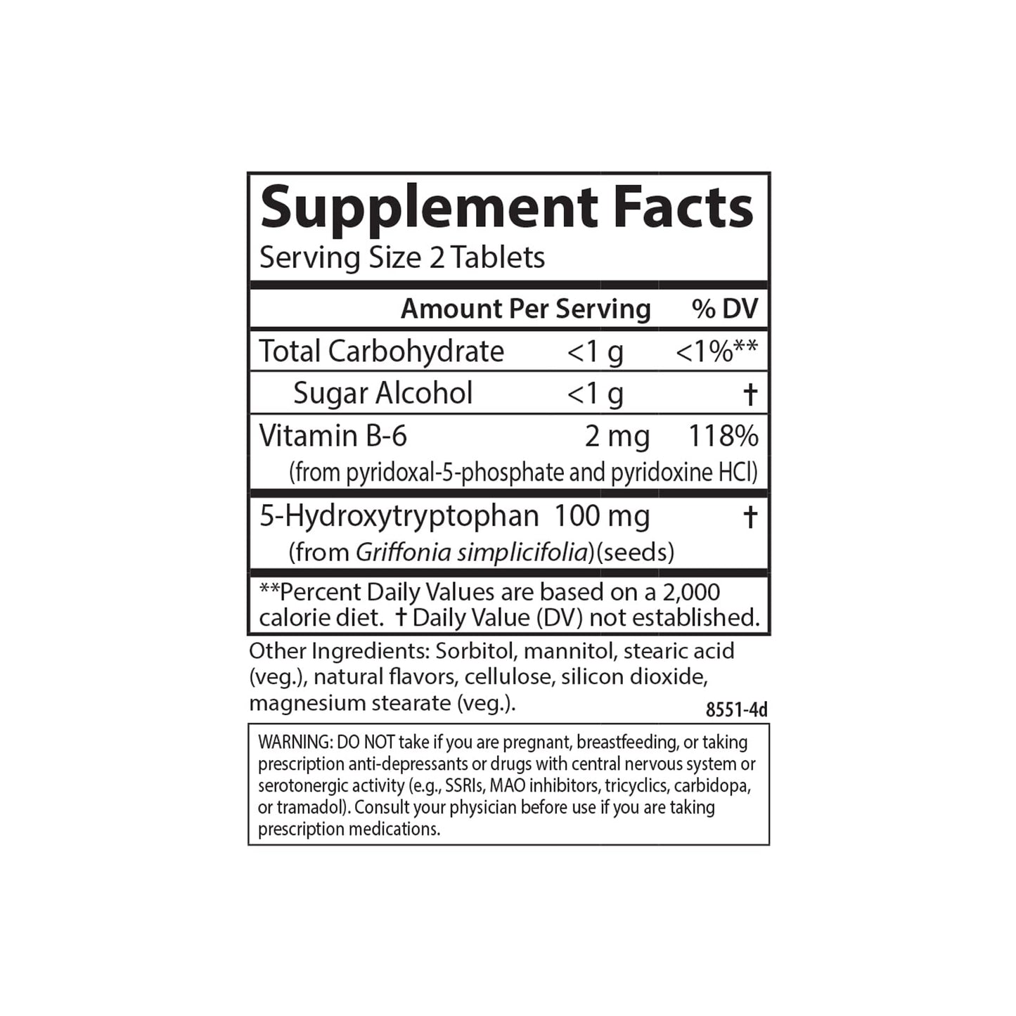 Carlson Healthy Mood 5-HTP Elite 100 mg 120 Tablets