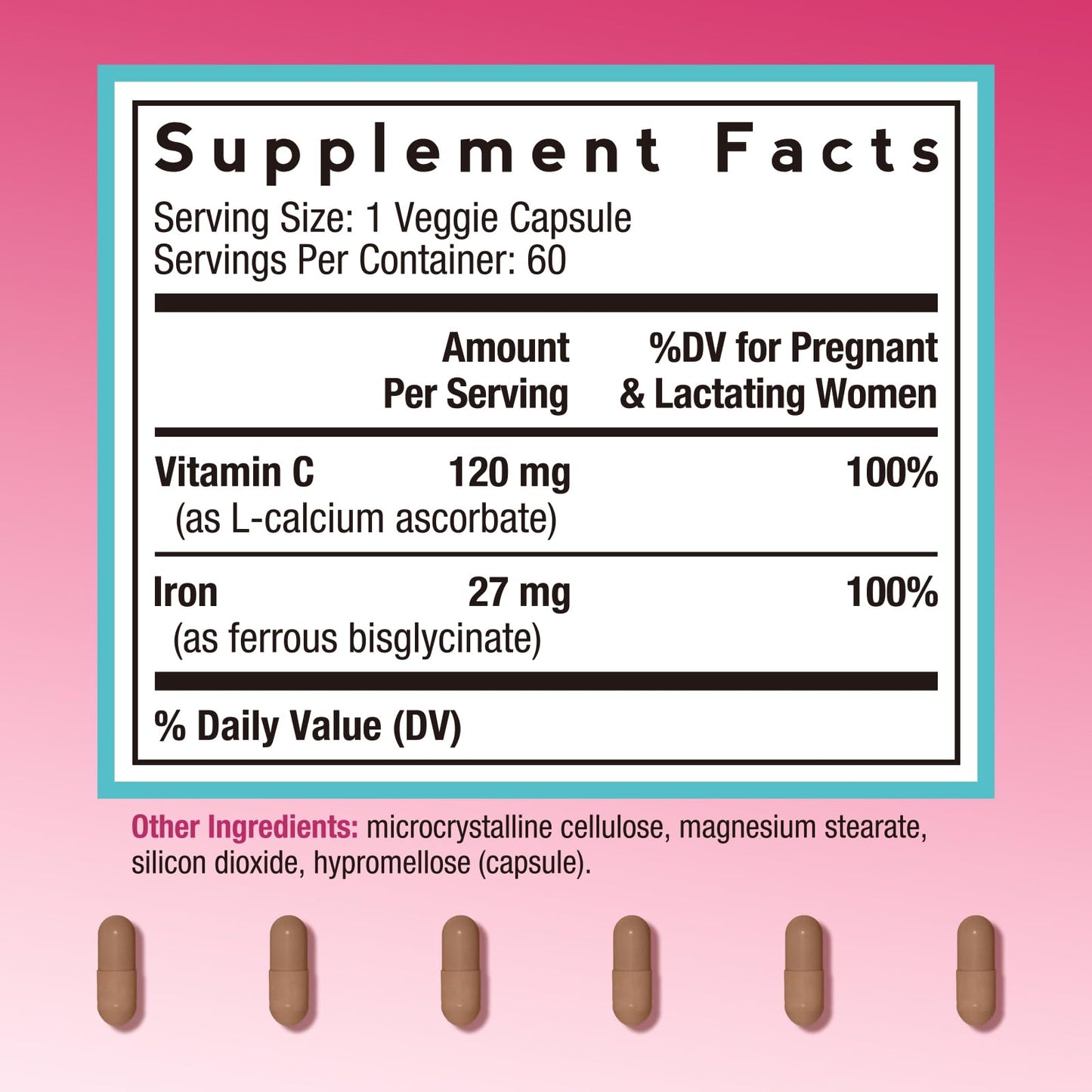 Doctor's Recipes Iron Supplement for Pregnant Women 60 Capsules