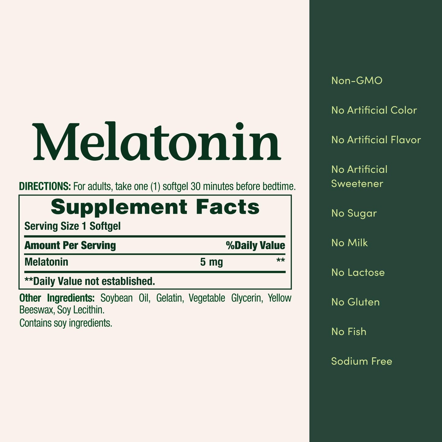 Nature's Bounty Melatonin 5mg Softgels, 180 Count
