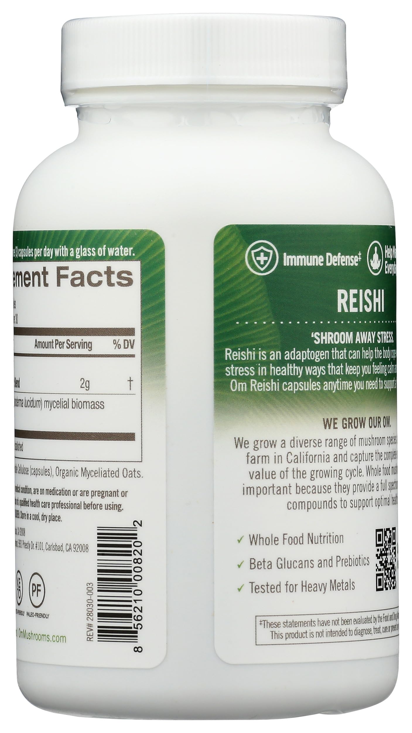 OM MUSHROOM SUPERFOOD Reishi Mushroom Capsule 90 Count
