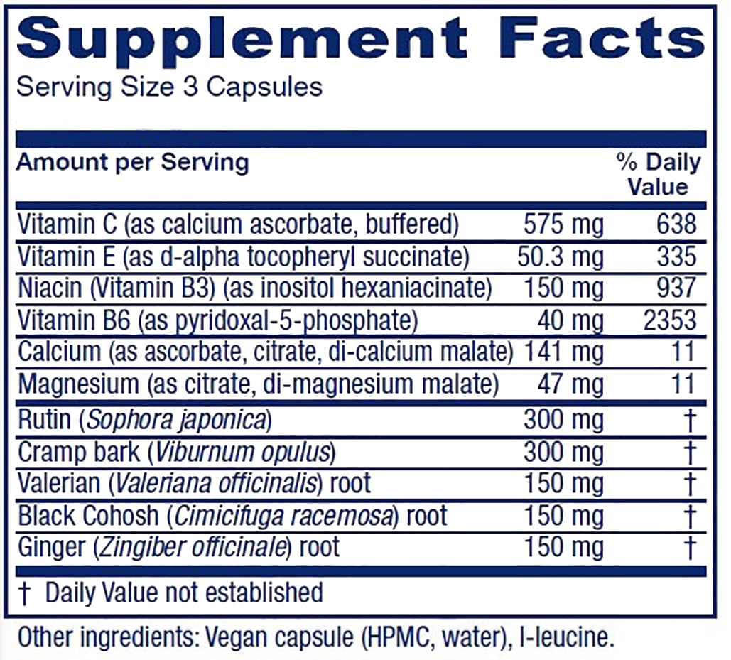 Vitanica Cramp Relax, Menstrual Support, Vegan Capsule, 15 Count