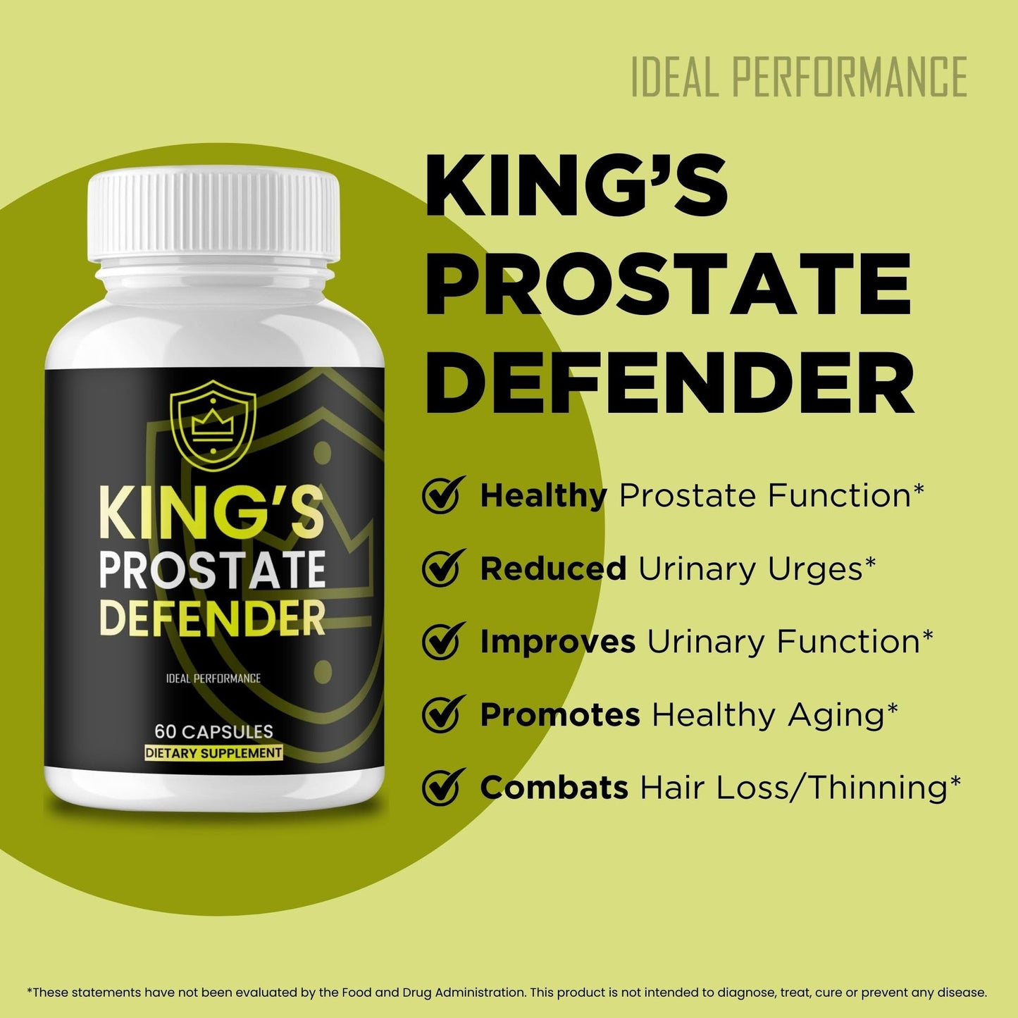 IDEAL PERFORMANCE Kings Prostate Defender Capsules 300 Capsules