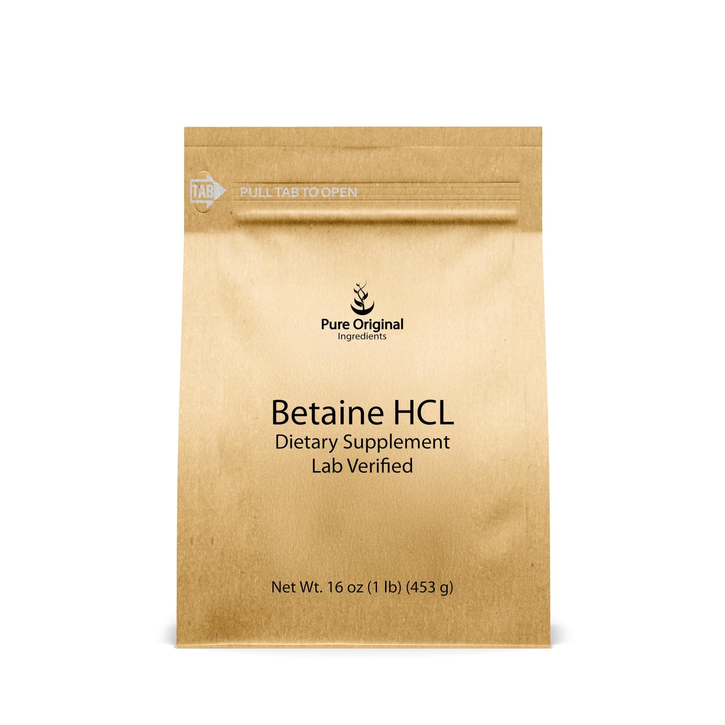 Pure Organic Ingredients Betaine HCL Capsule 16 Count