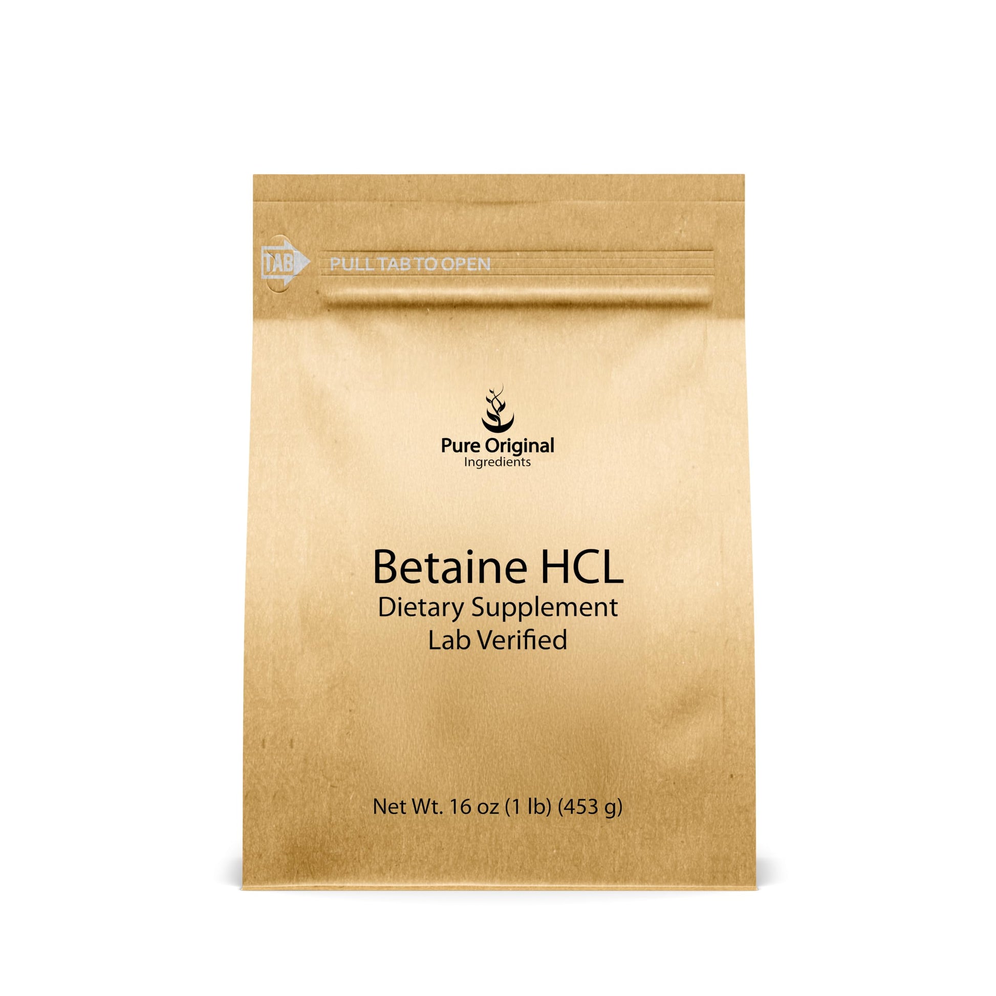 Pure Organic Ingredients Betaine HCL Capsule 16 Count