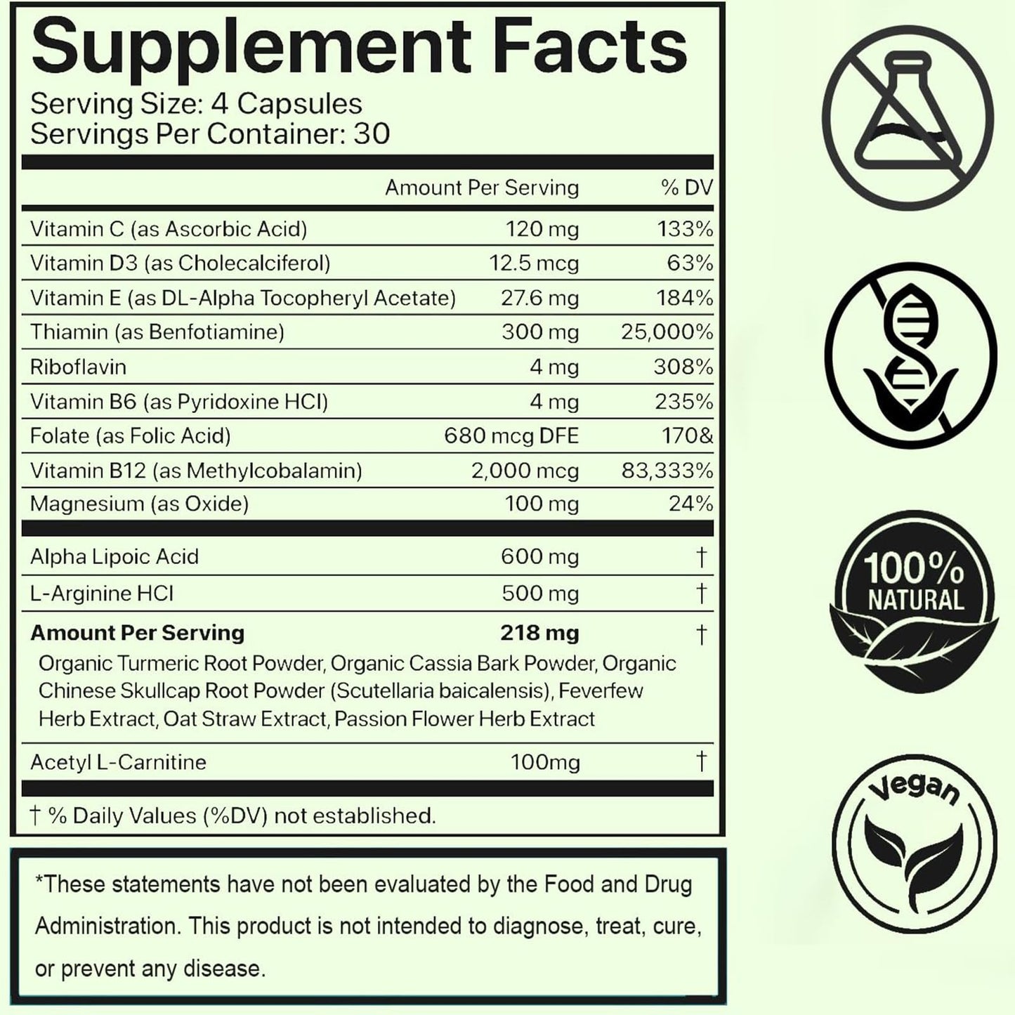 DFTLUUE Neuropathy Pills - Neuro-Support with Alpha Lipoic Acid 600 mg for Nerve Health Capsule, 120 Count