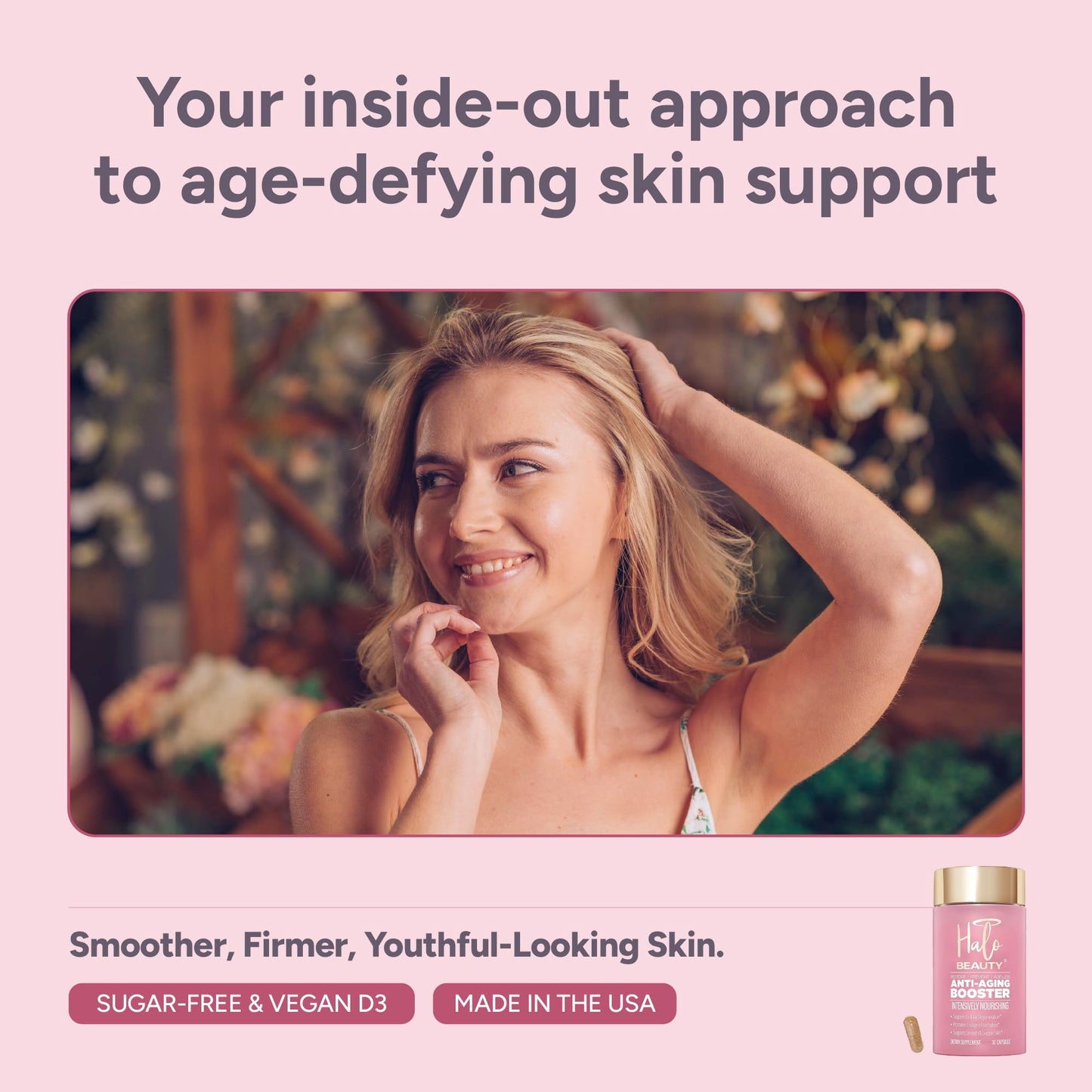 Halo Beauty Sakura Anti-Aging Collagen Support Capsules, 30 Capsules