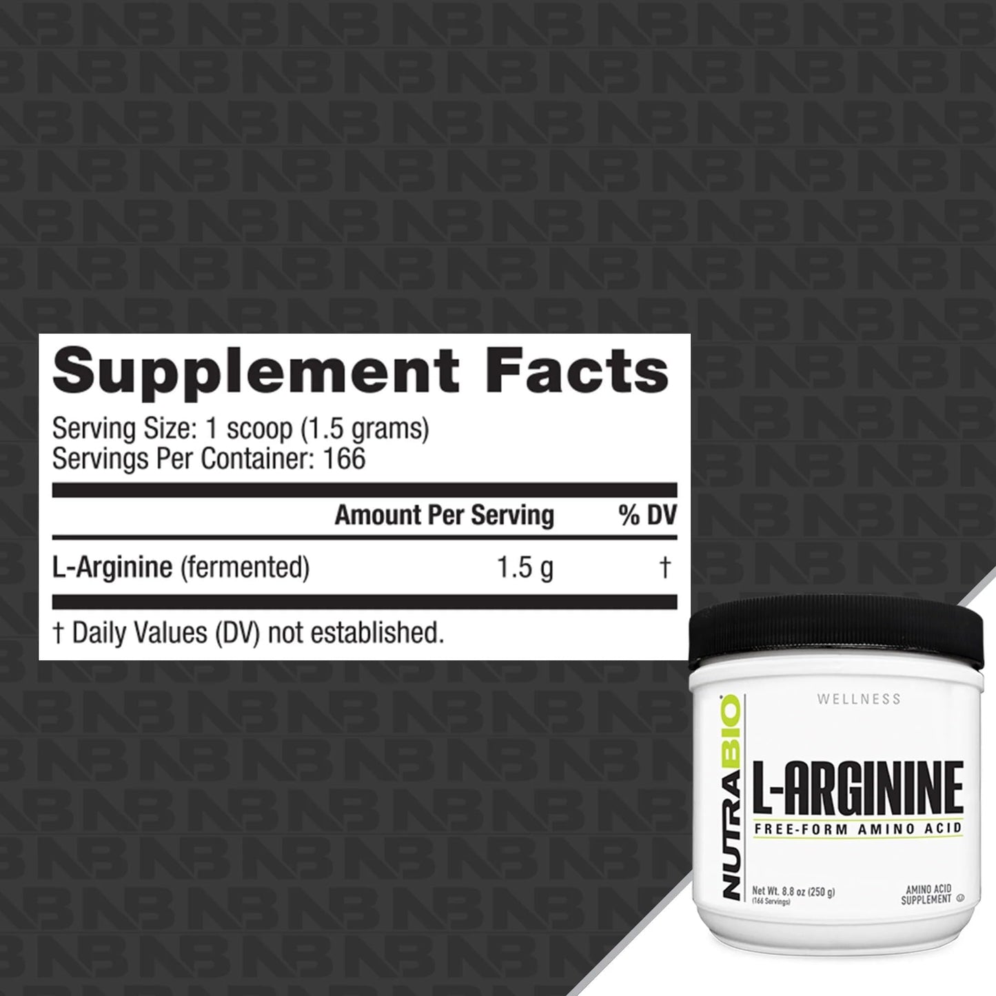 NutraBio L-Arginine Supplement Capsule, 750mg Nitric Oxide Precursor, 120 Capsules